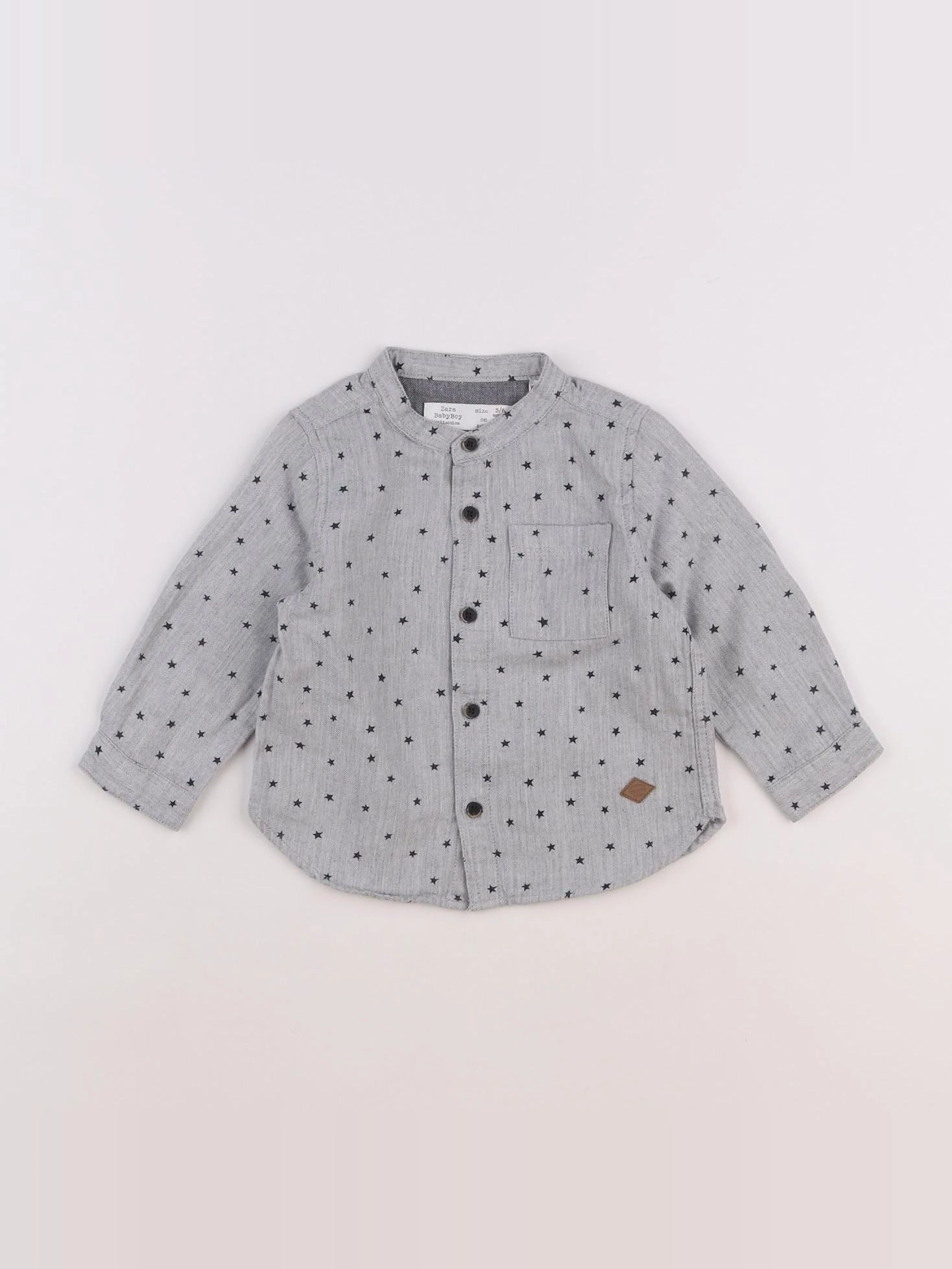 Zara - chemise gris - 3/6 mois