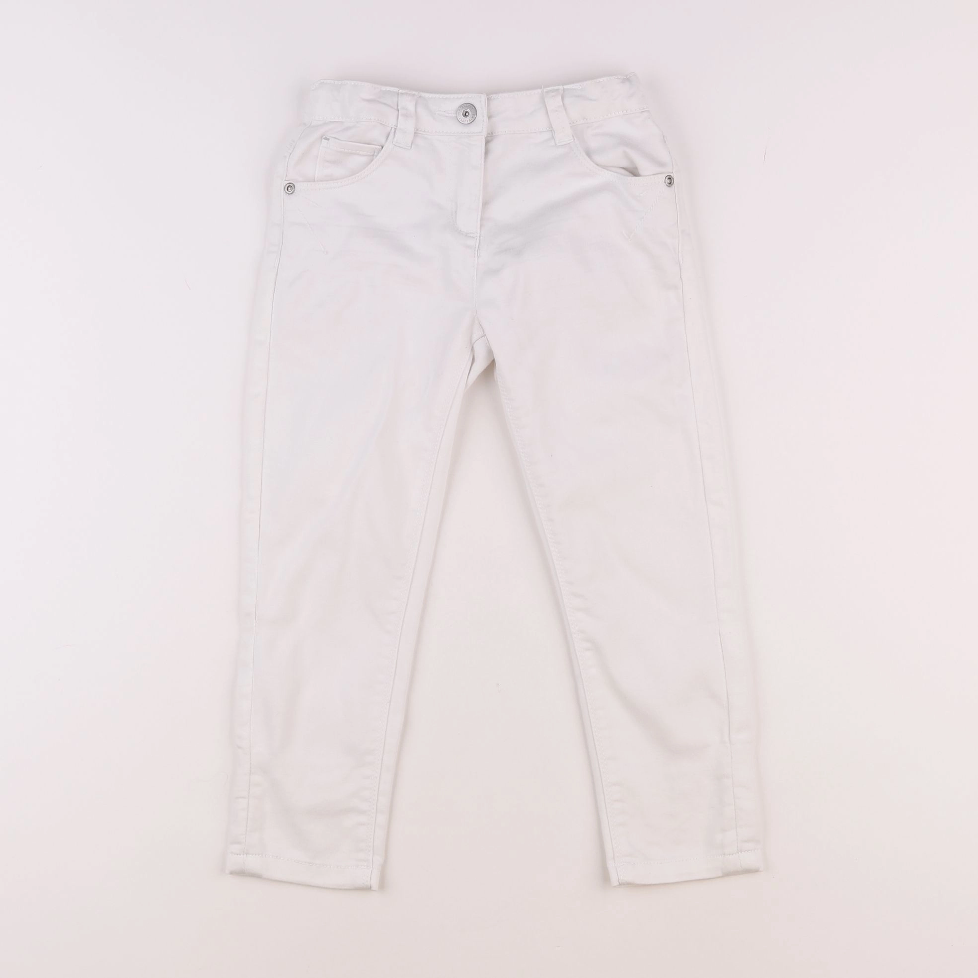 Vertbaudet - pantalon blanc - 7 ans