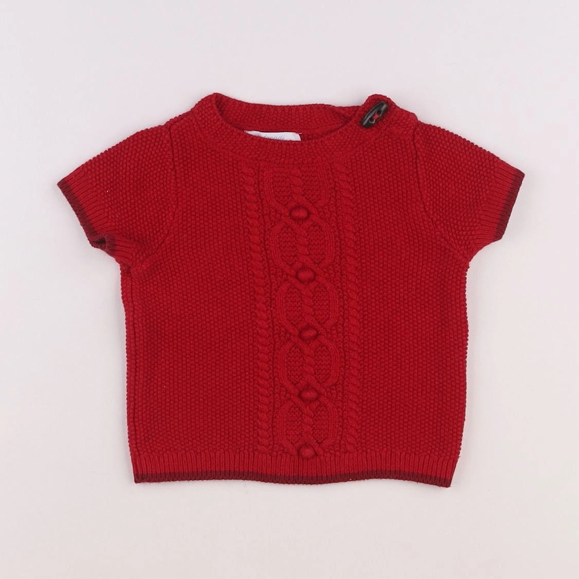 Jacadi - pull rouge - 12 mois