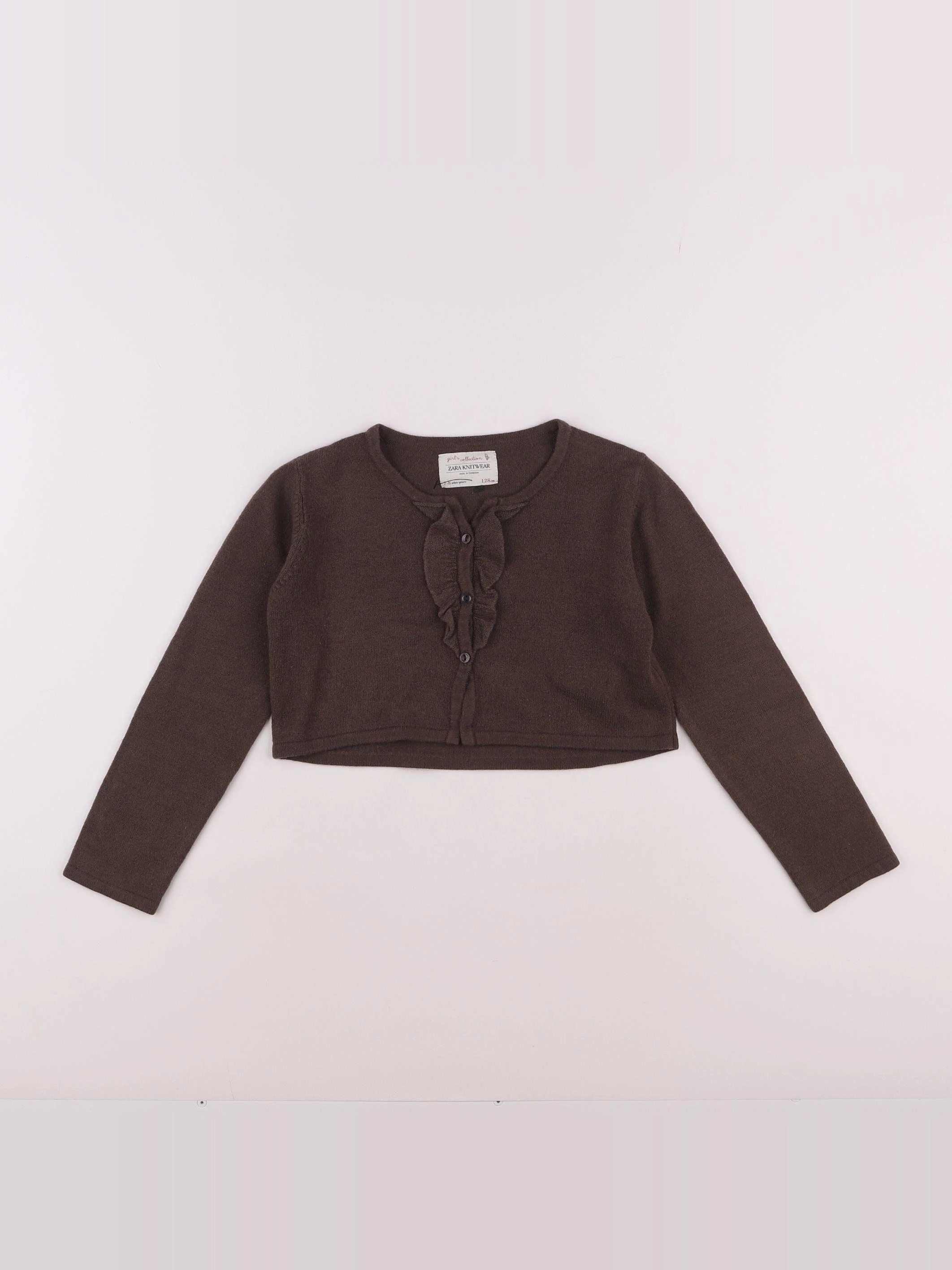 Zara - gilet marron - 7/8 ans