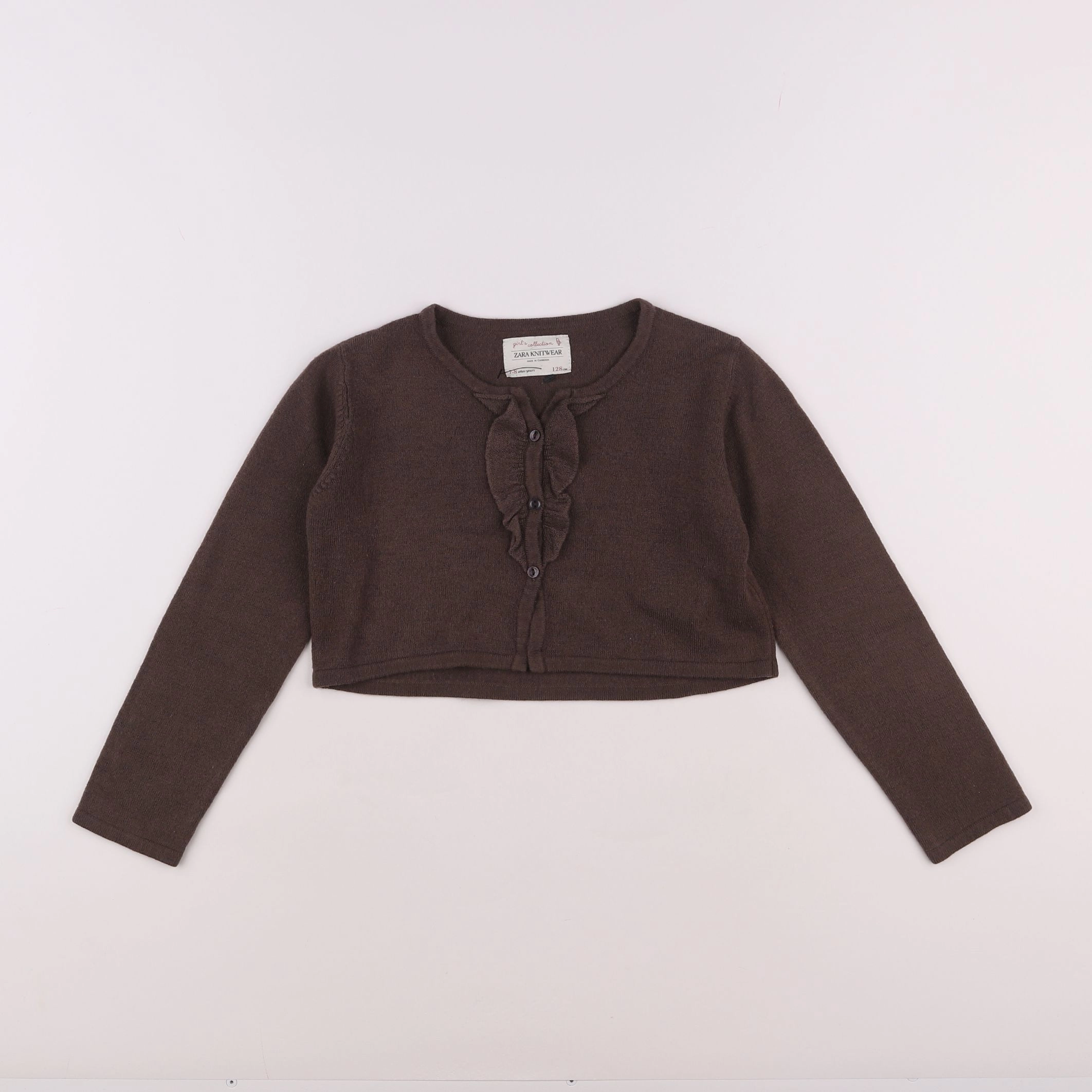 Zara - gilet marron - 7/8 ans