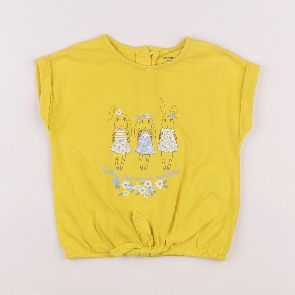 Vertbaudet - tee-shirt jaune - 18 mois