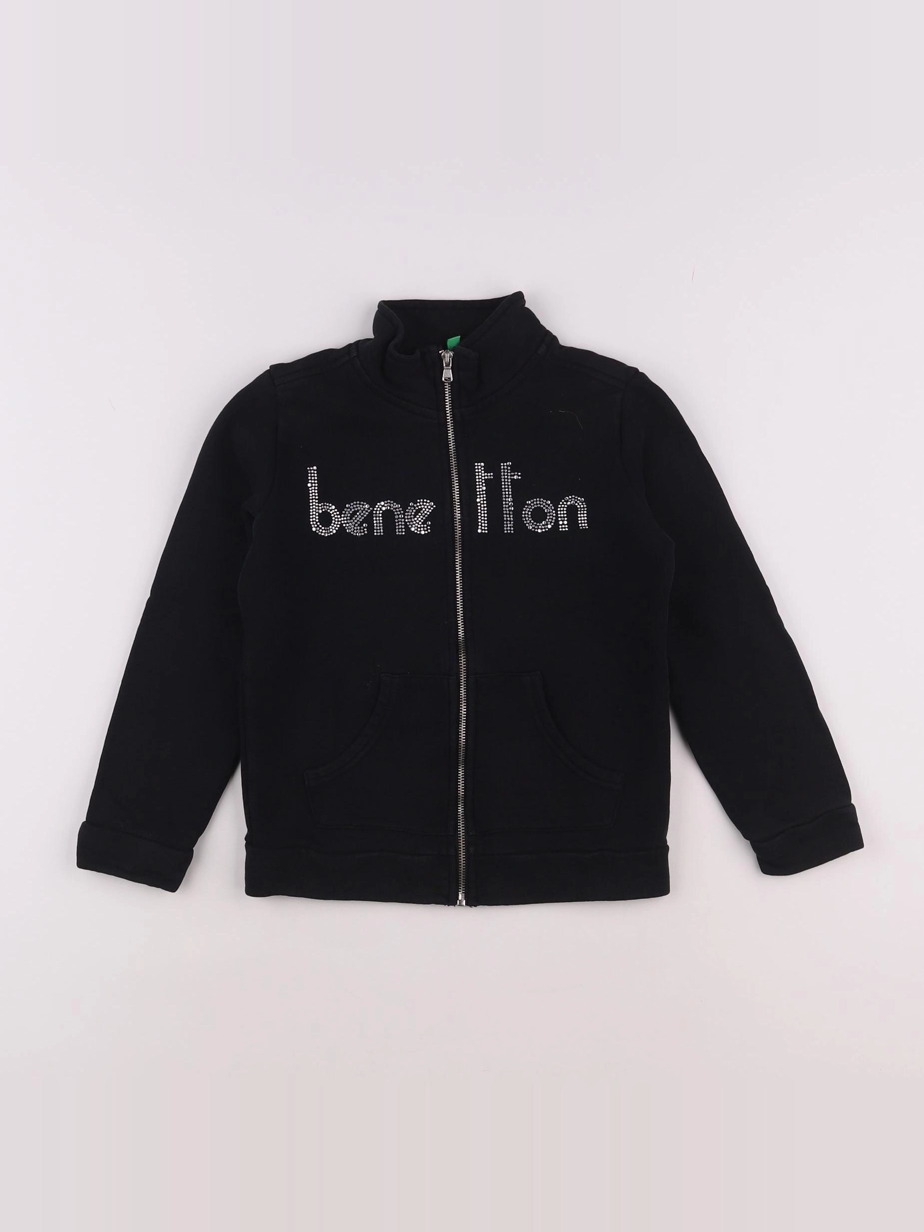 Benetton - sweat noir - 4/6 ans