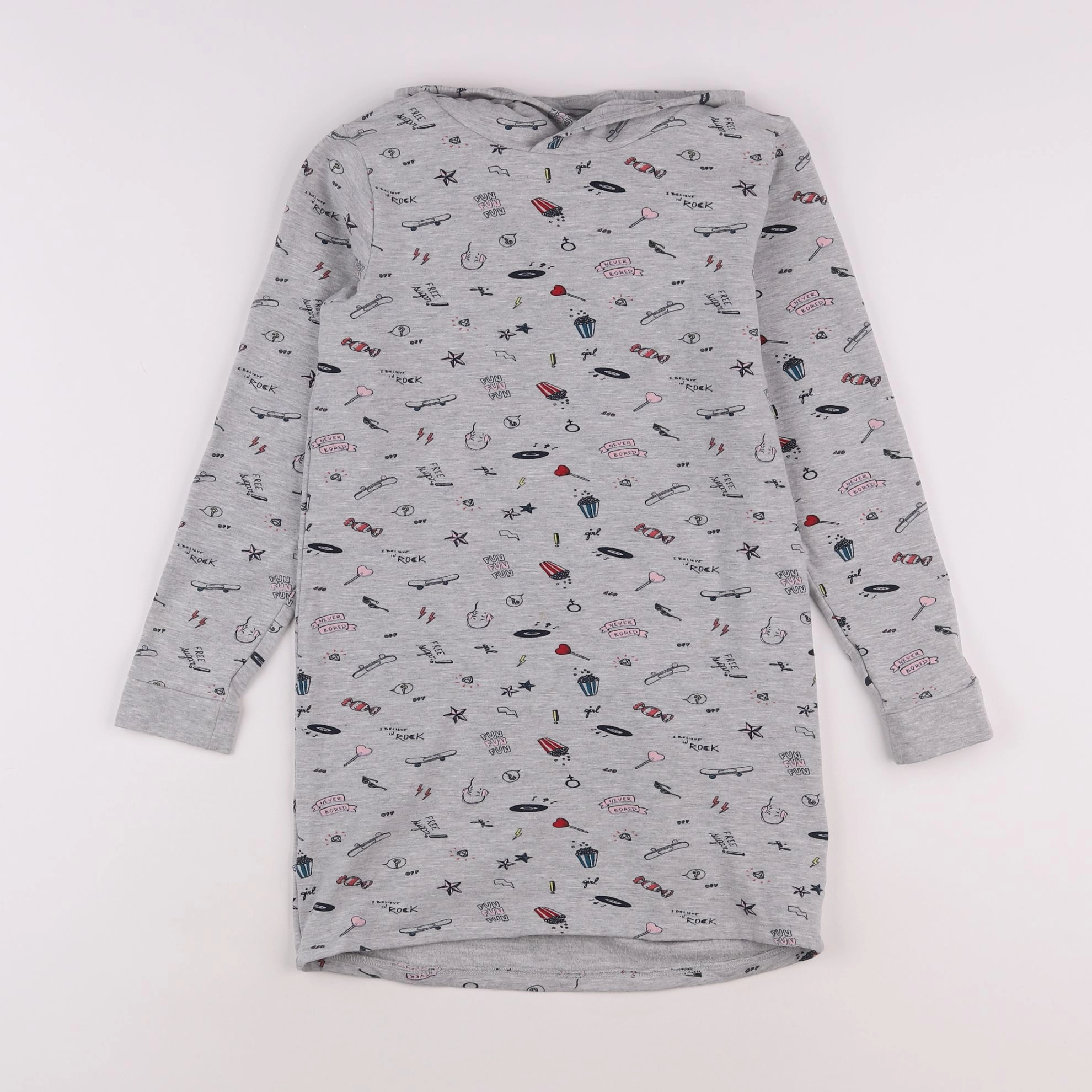 Vertbaudet - robe gris - 10 ans