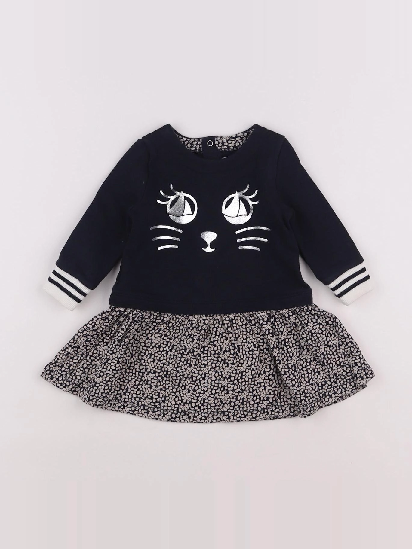 Petit Bateau - robe bleu - 6 mois