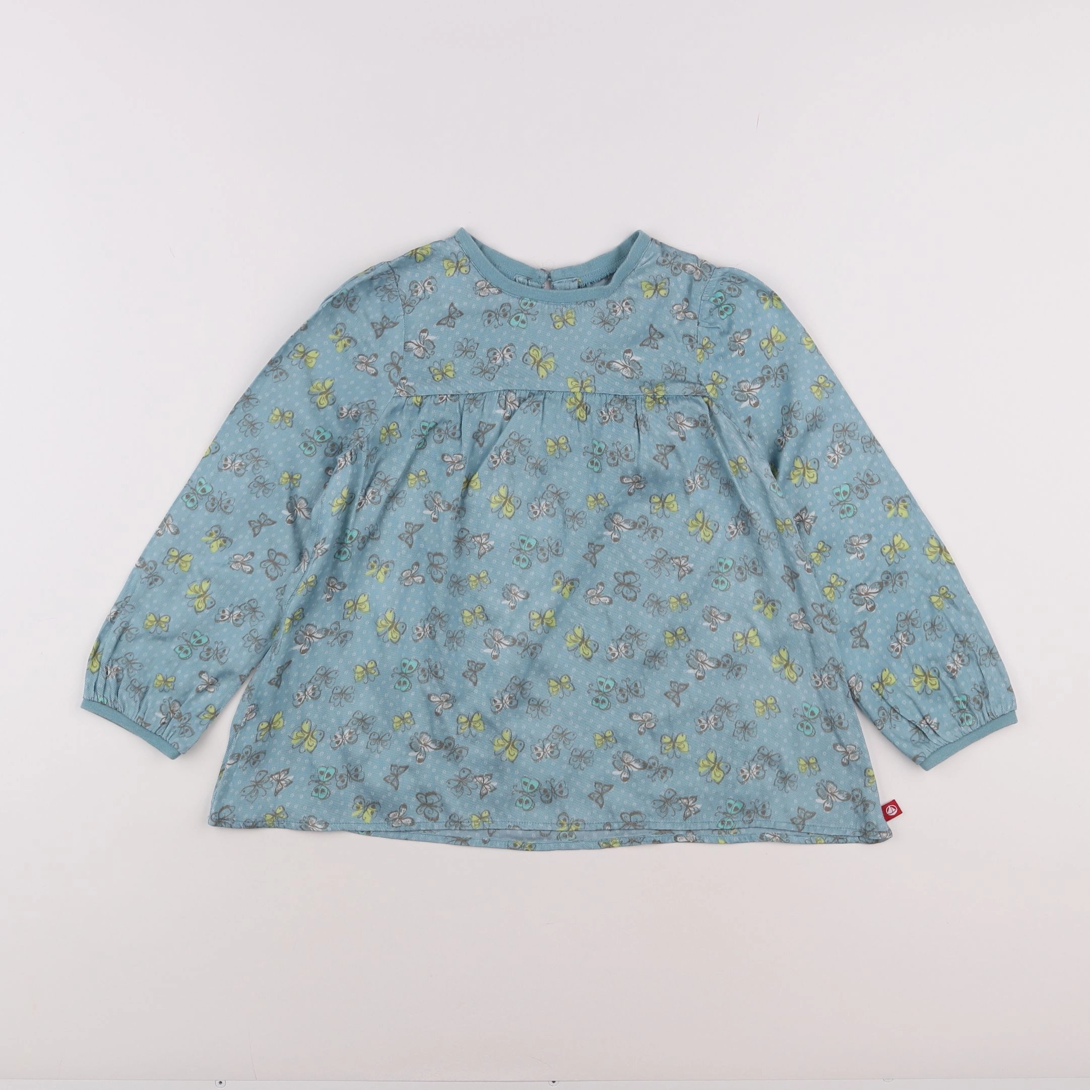 Petit Bateau - blouse bleu - 6 ans