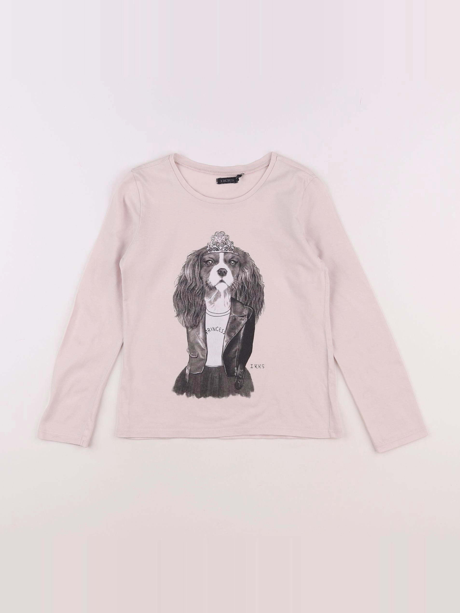 IKKS - tee-shirt rose - 8 ans