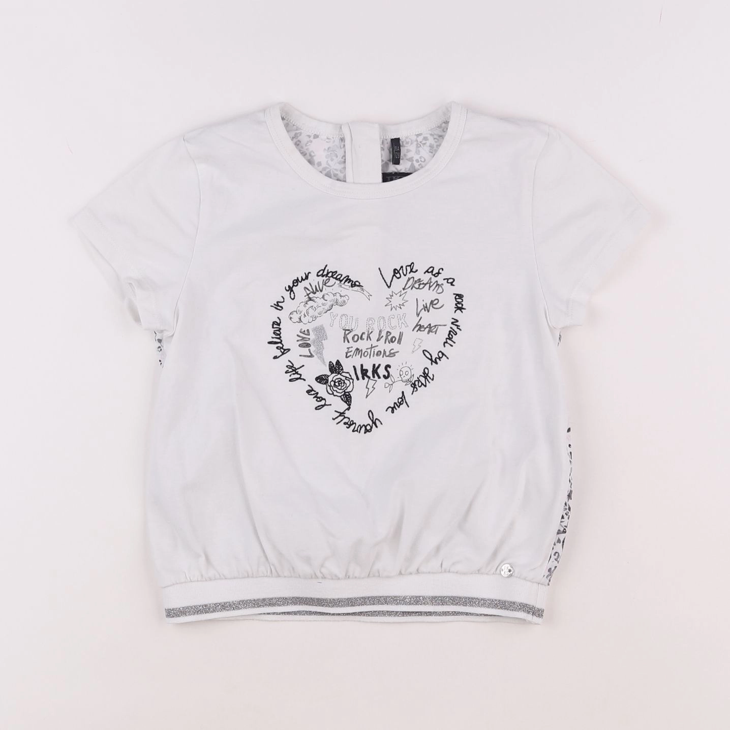 IKKS - tee-shirt imprimé au dos blanc - 8 ans
