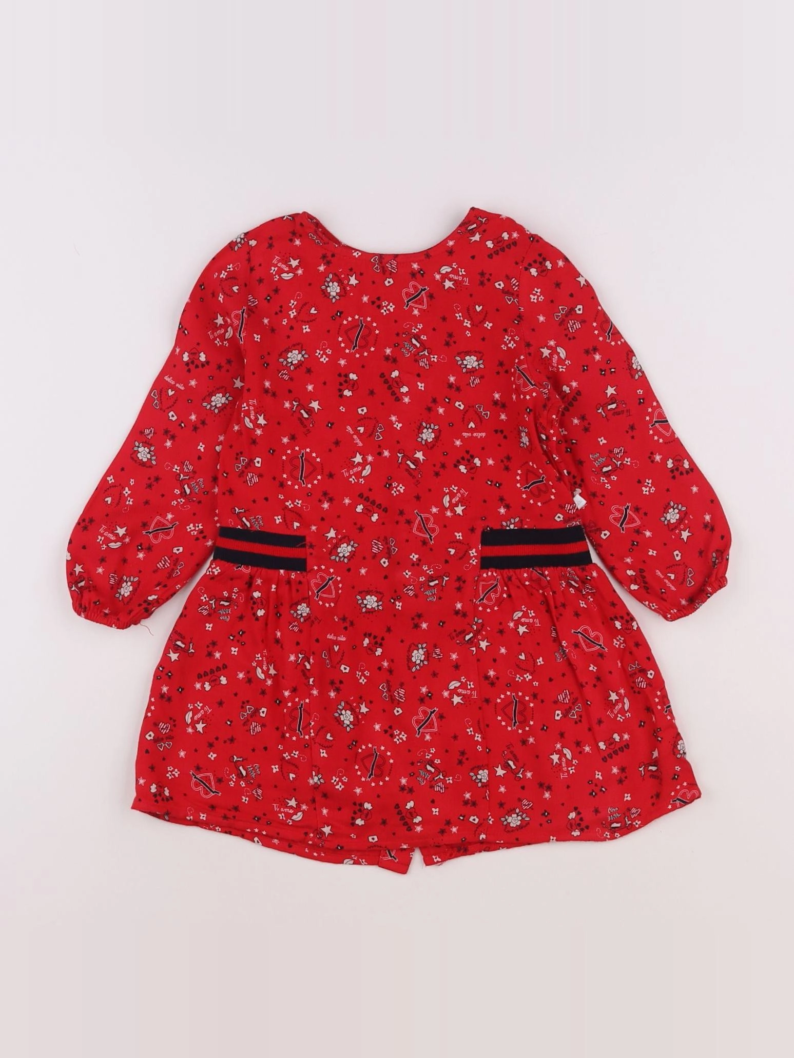 IKKS - robe rouge - 2 ans