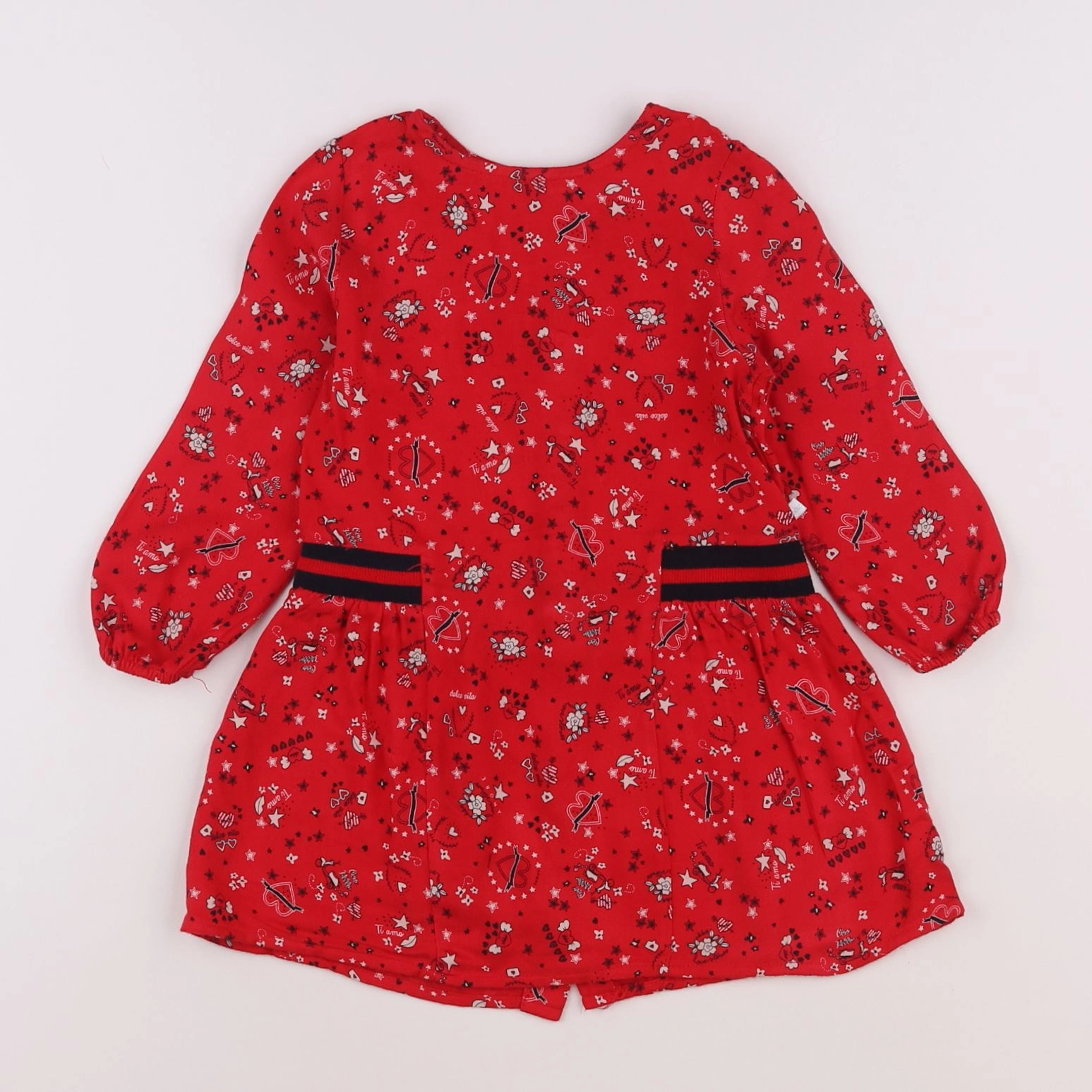 IKKS - robe rouge - 2 ans
