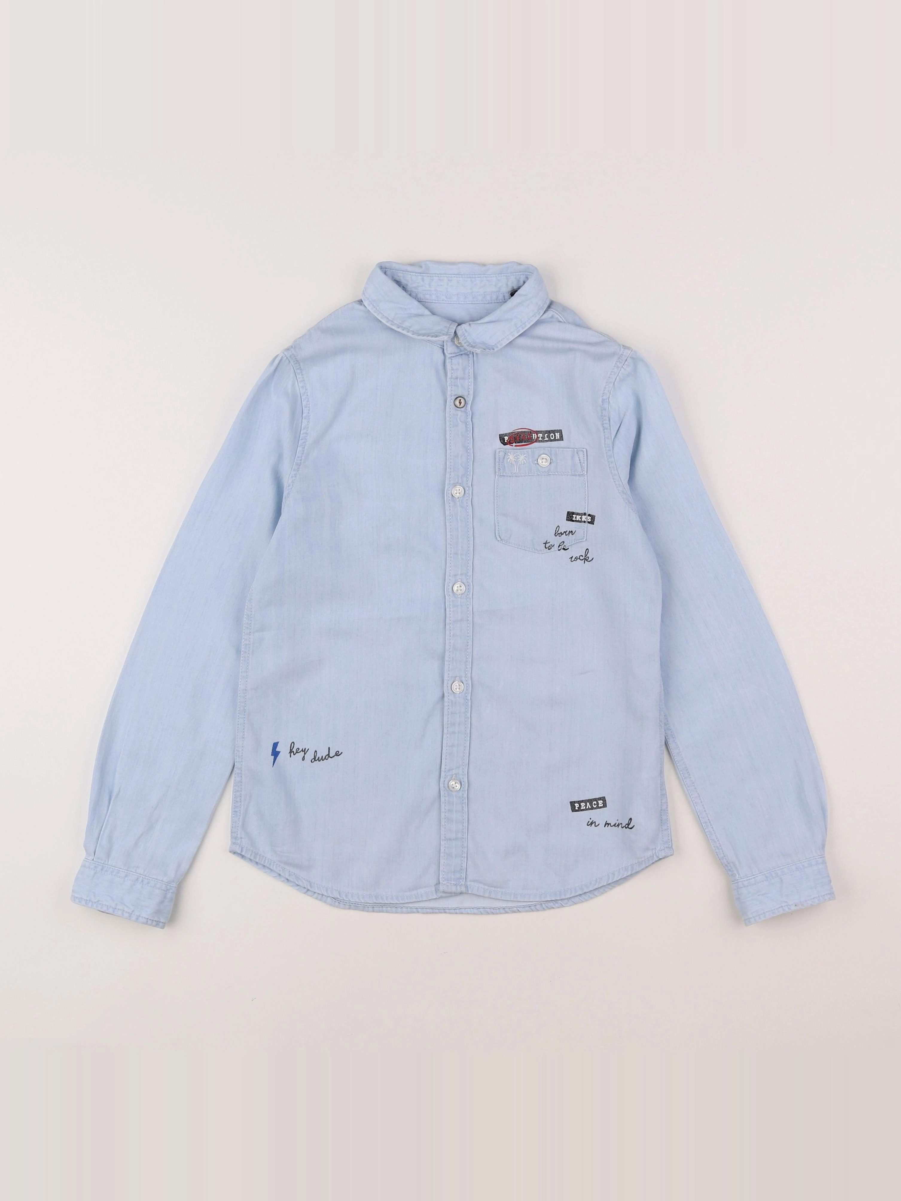 IKKS - chemise bleu - 8 ans