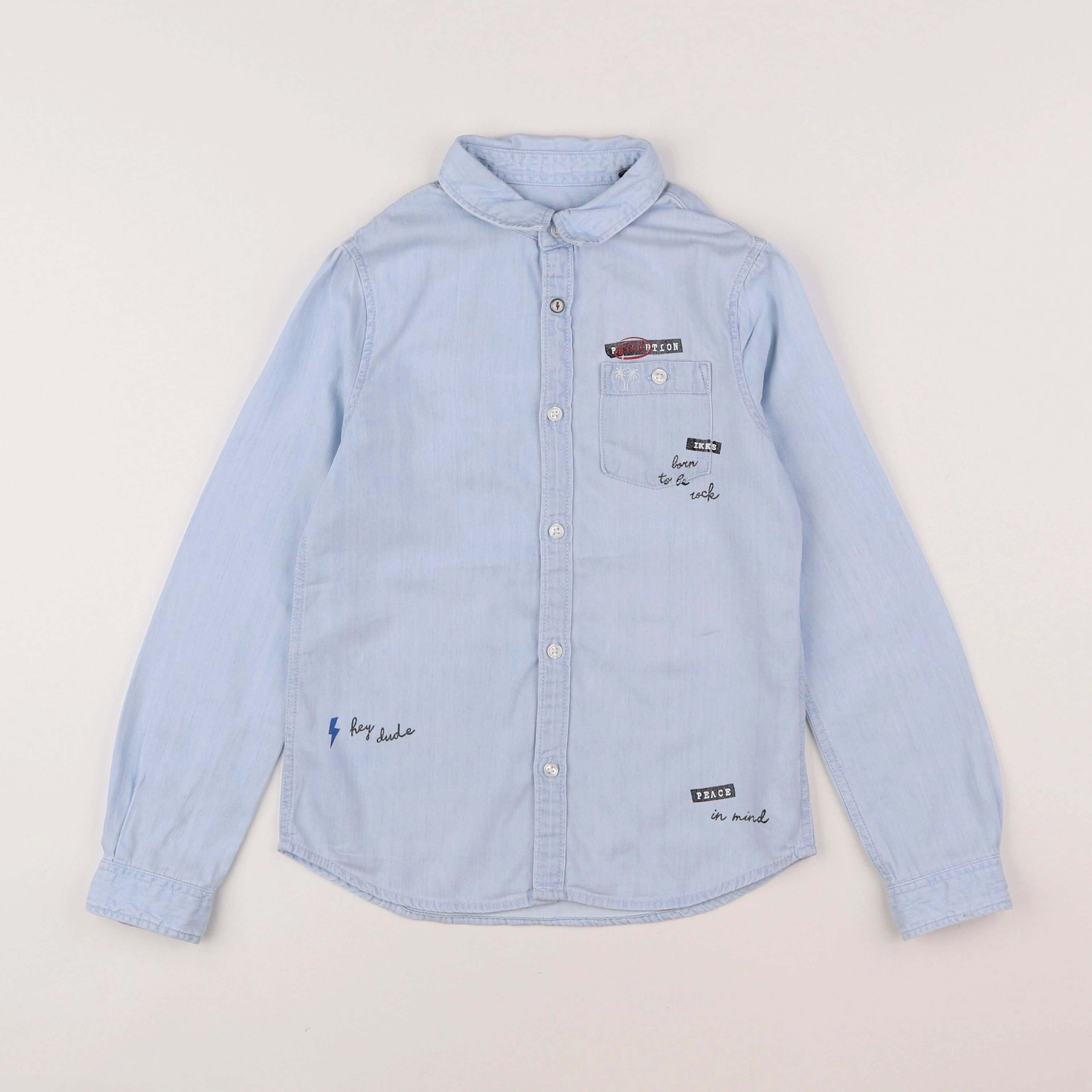 IKKS - chemise bleu - 8 ans