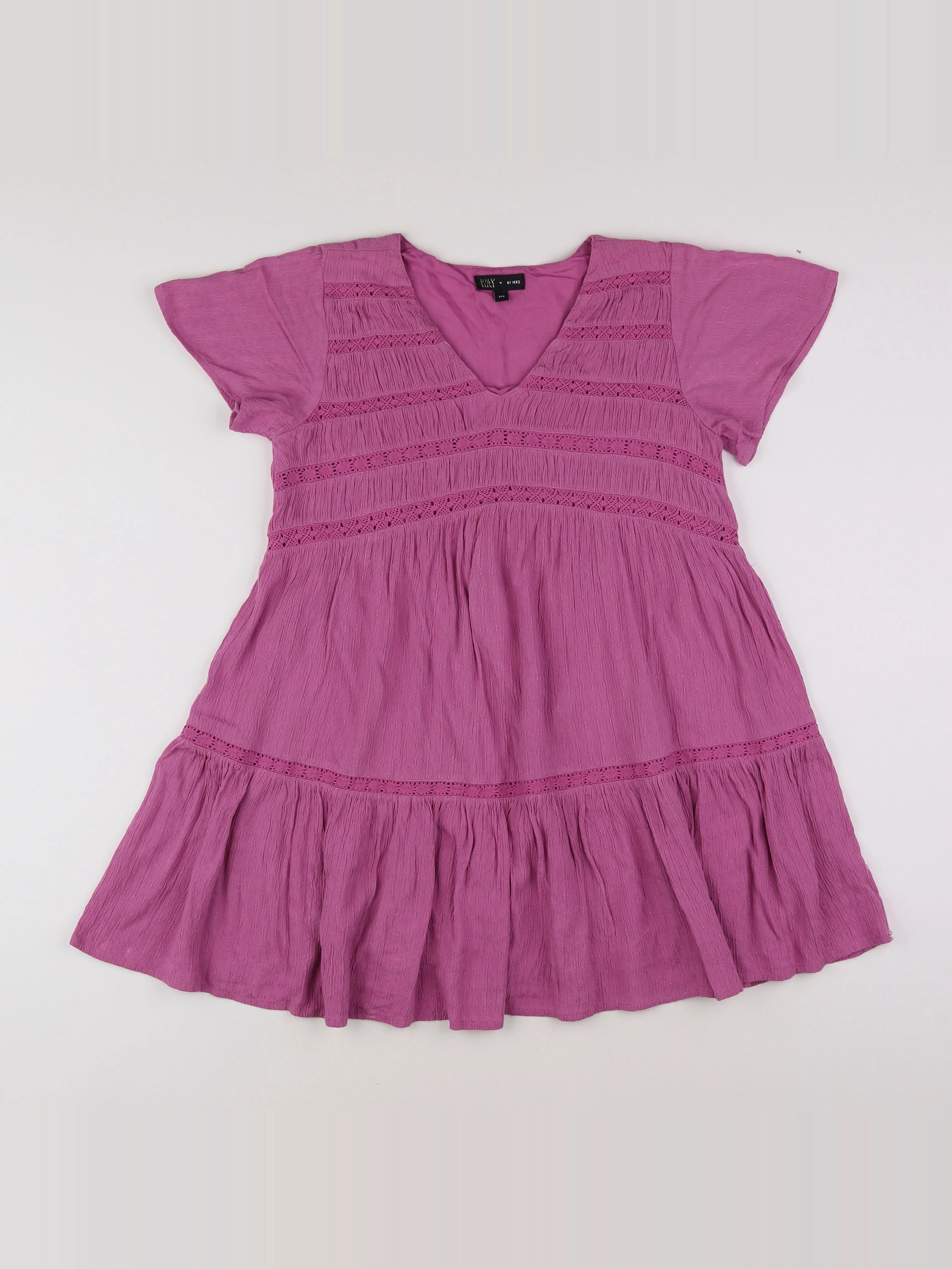 IKKS - robe violet - 10 ans