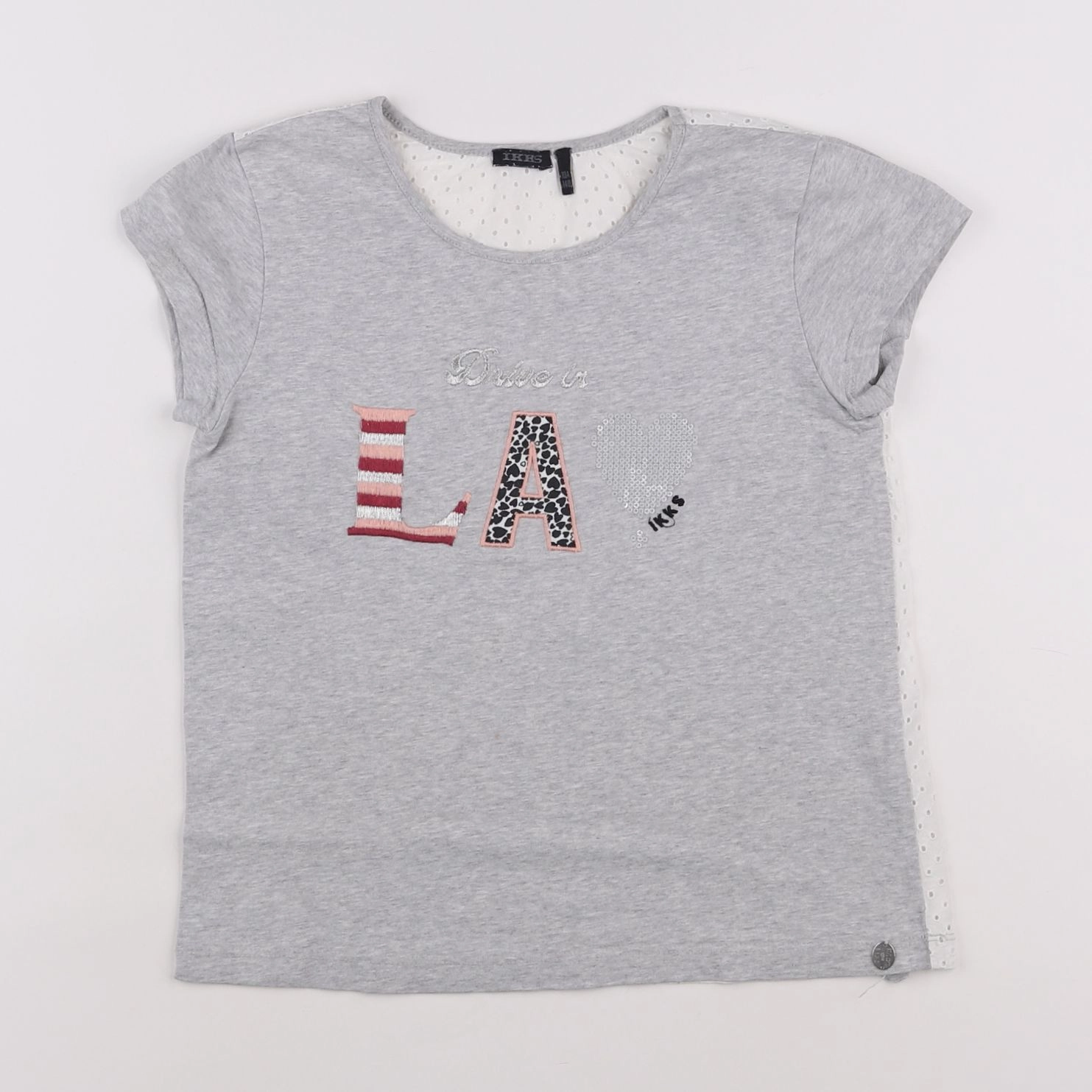 IKKS - tee-shirt gris - 10 ans