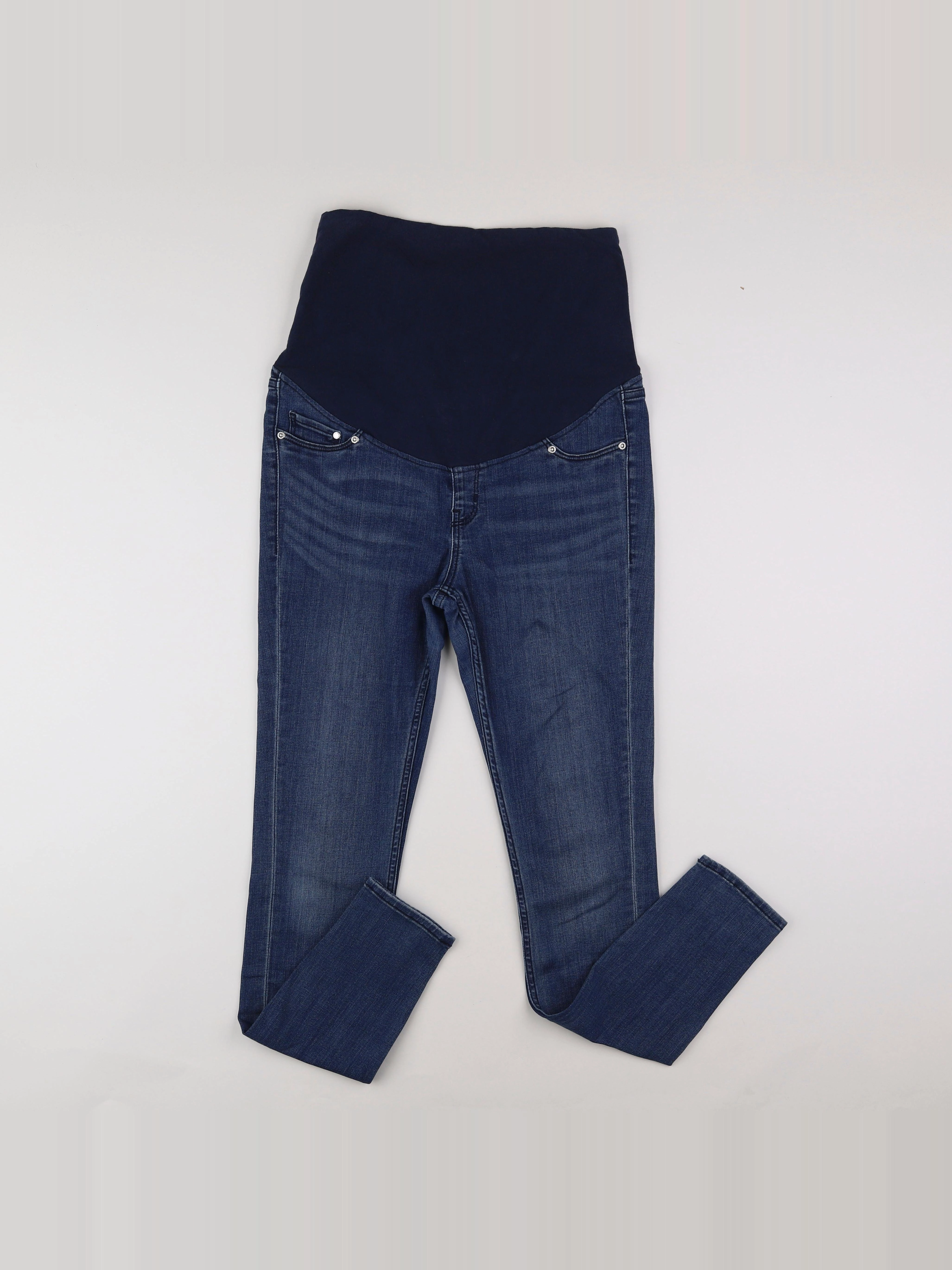 H&M - jean grossesse bleu - 38