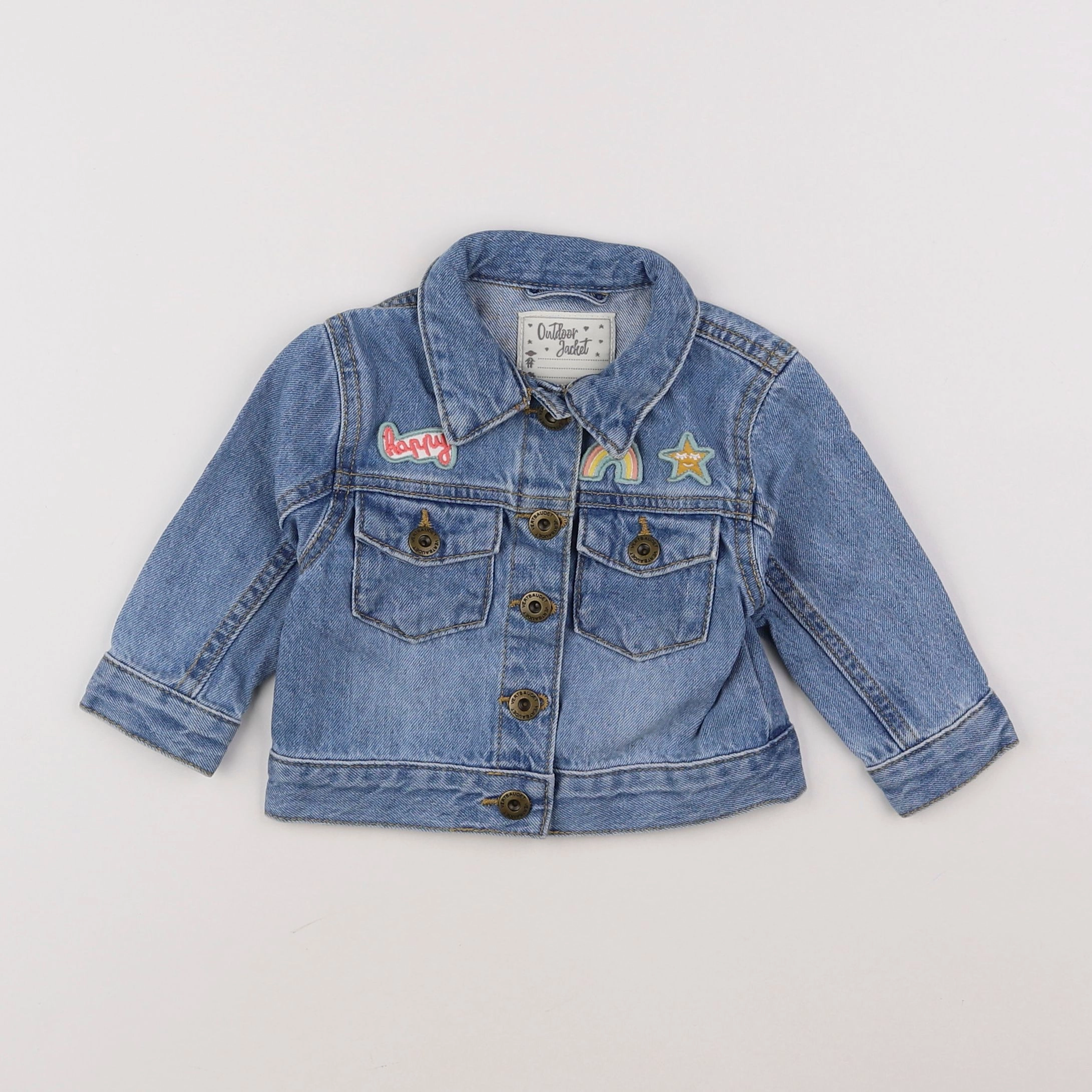 Vertbaudet - veste bleu - 12 mois