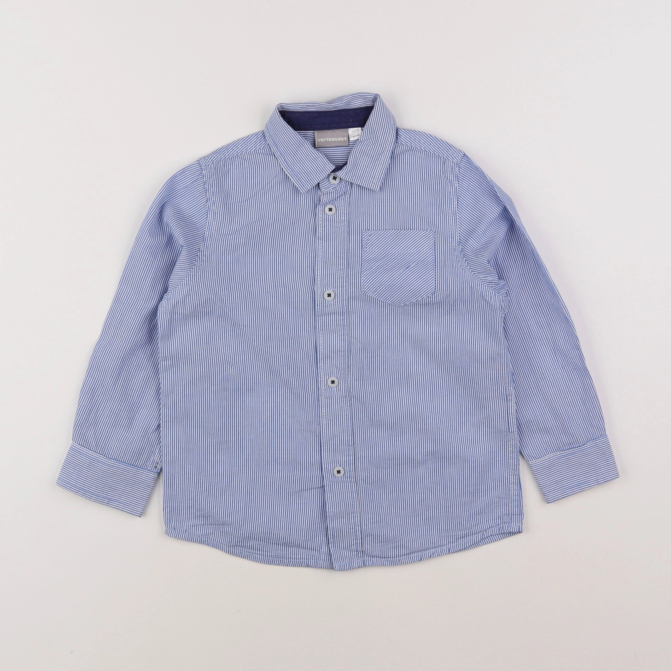 Vertbaudet - chemise bleu - 4 ans