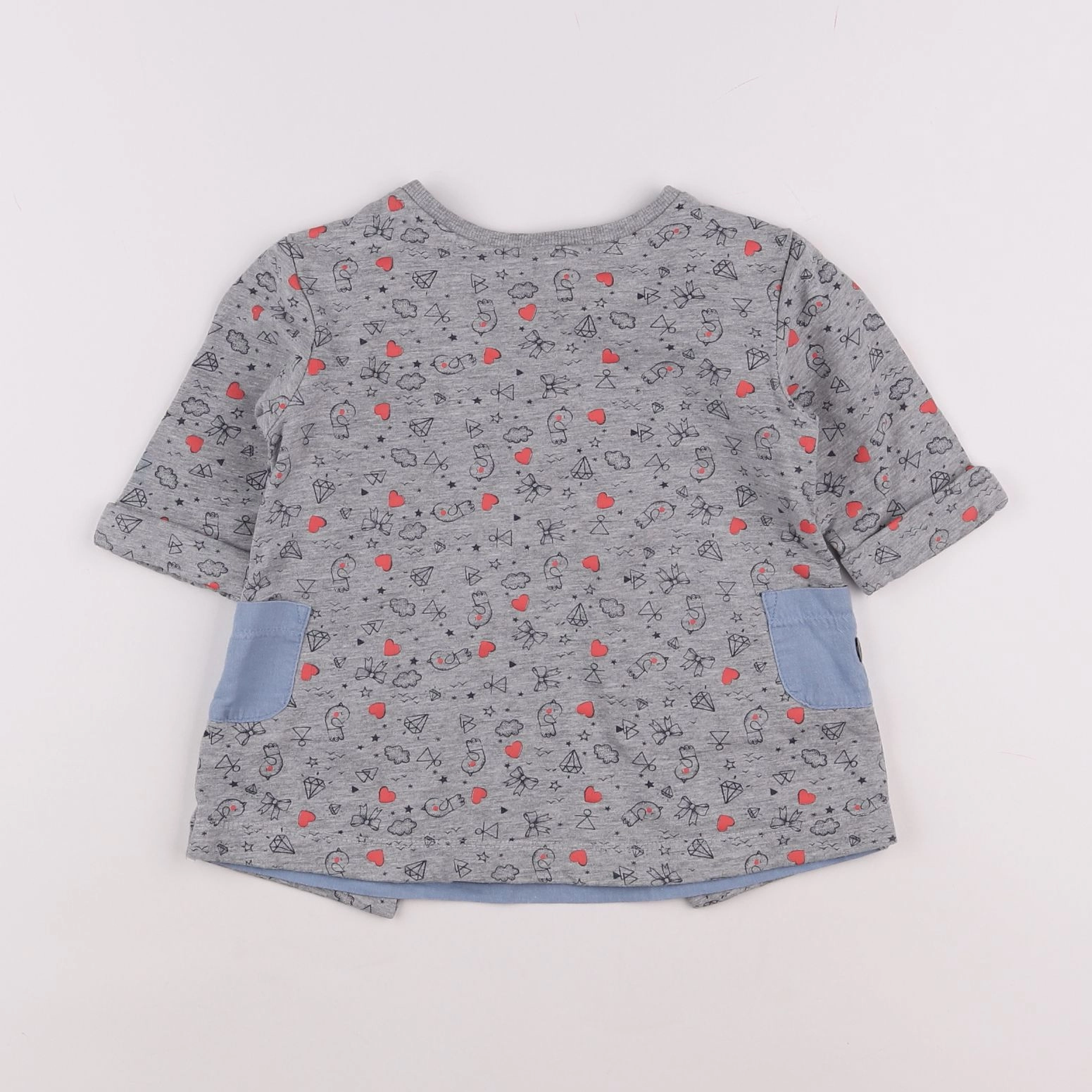 Vertbaudet - sweat gris - 2 ans
