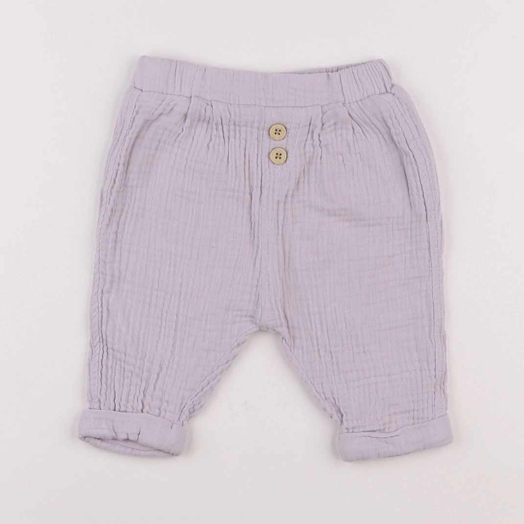 Vertbaudet - pantalon violet - 6 mois