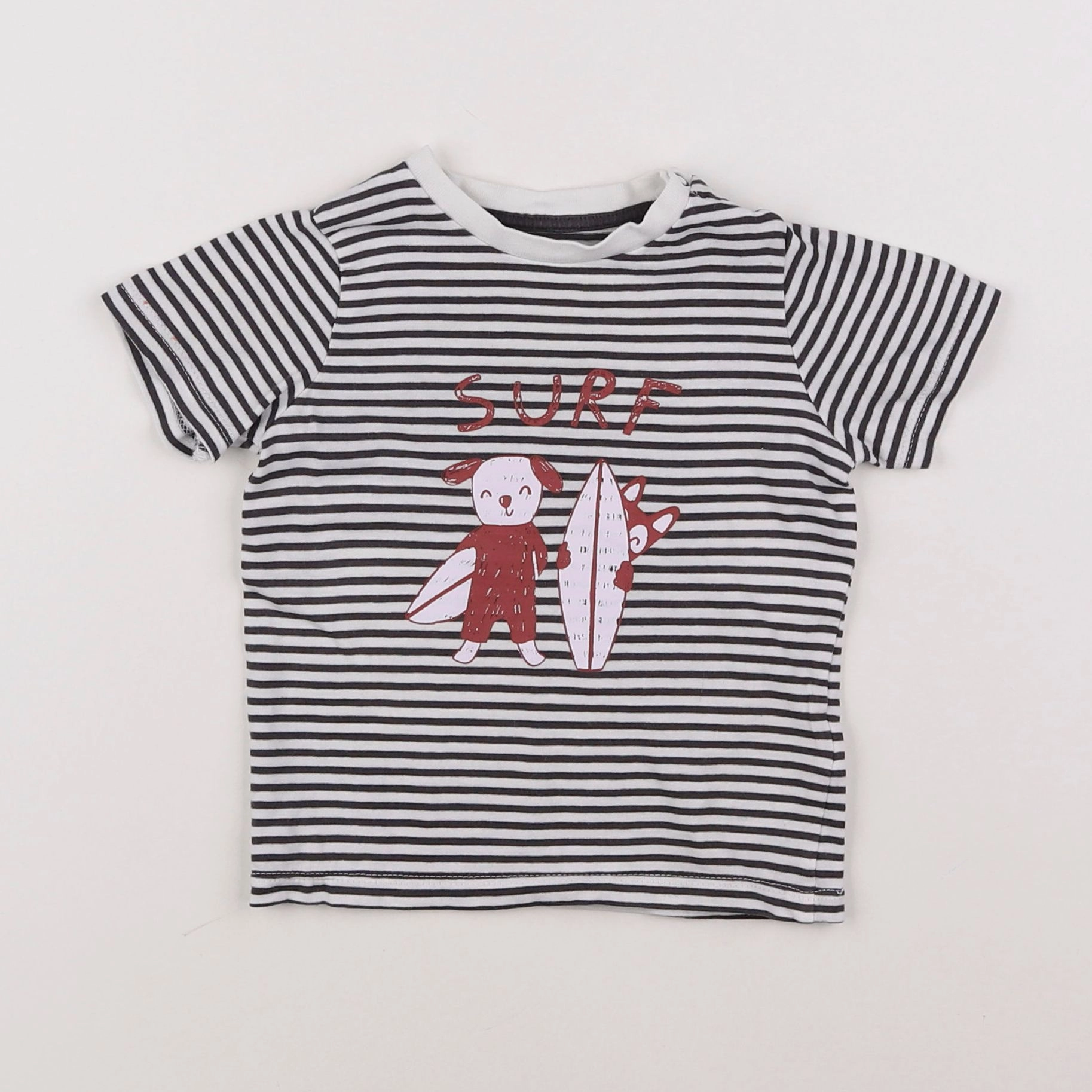 Vertbaudet - tee-shirt marron - 12 mois