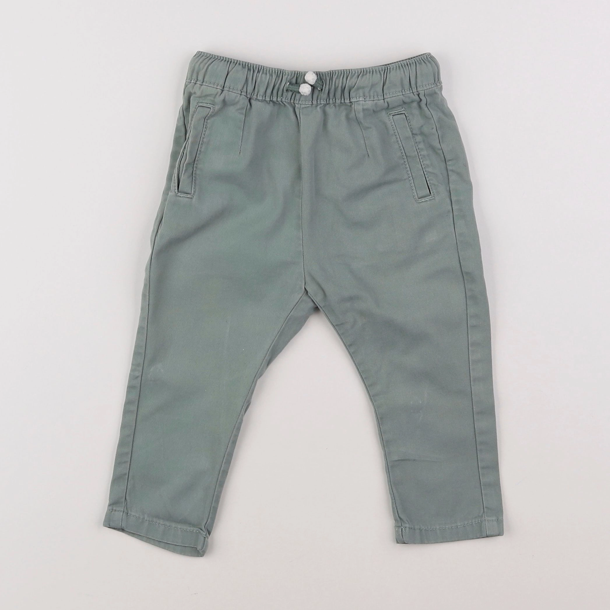 Vertbaudet - pantalon vert - 12 mois