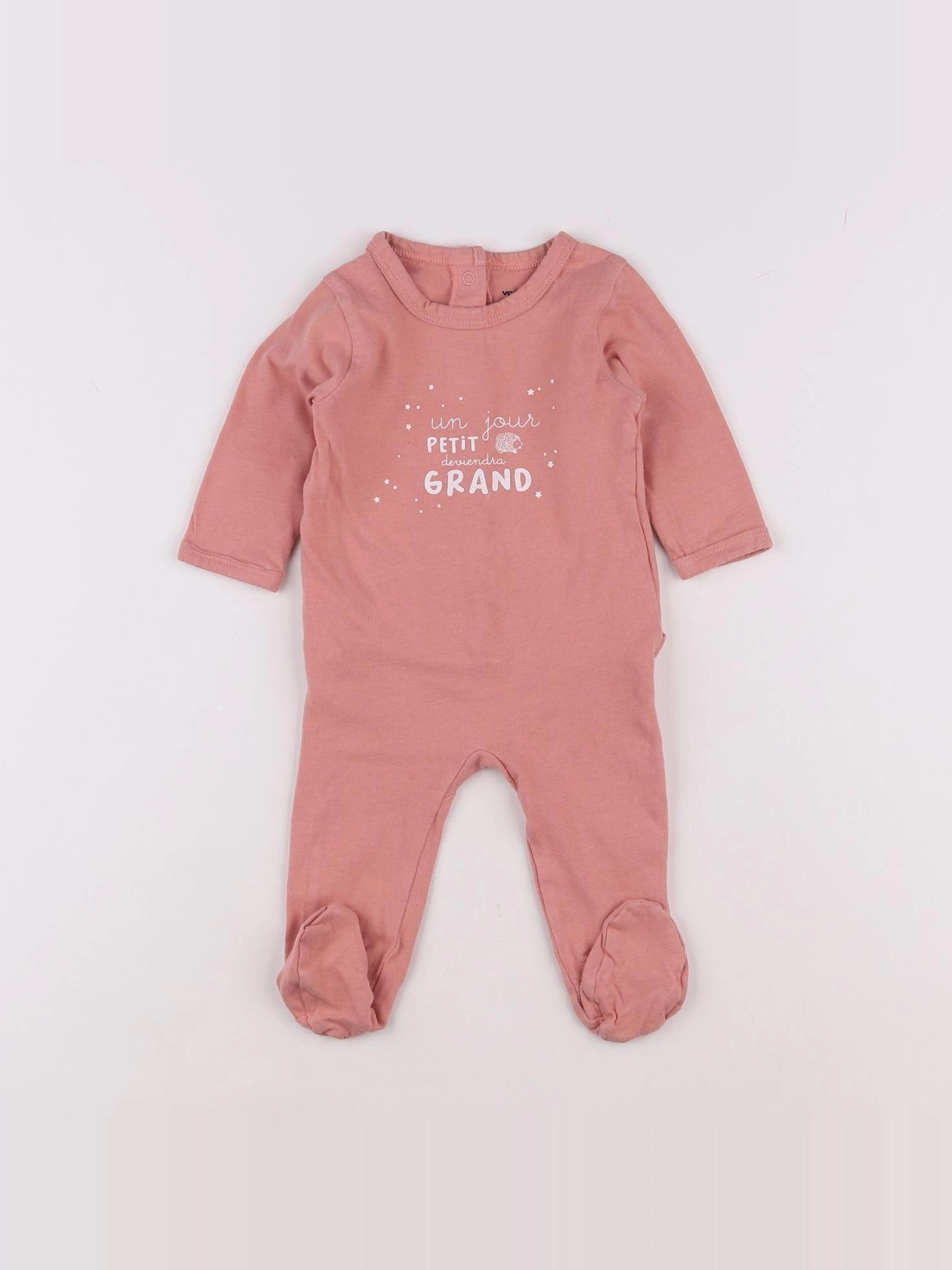 Vertbaudet - pyjama coton rose - 3 mois