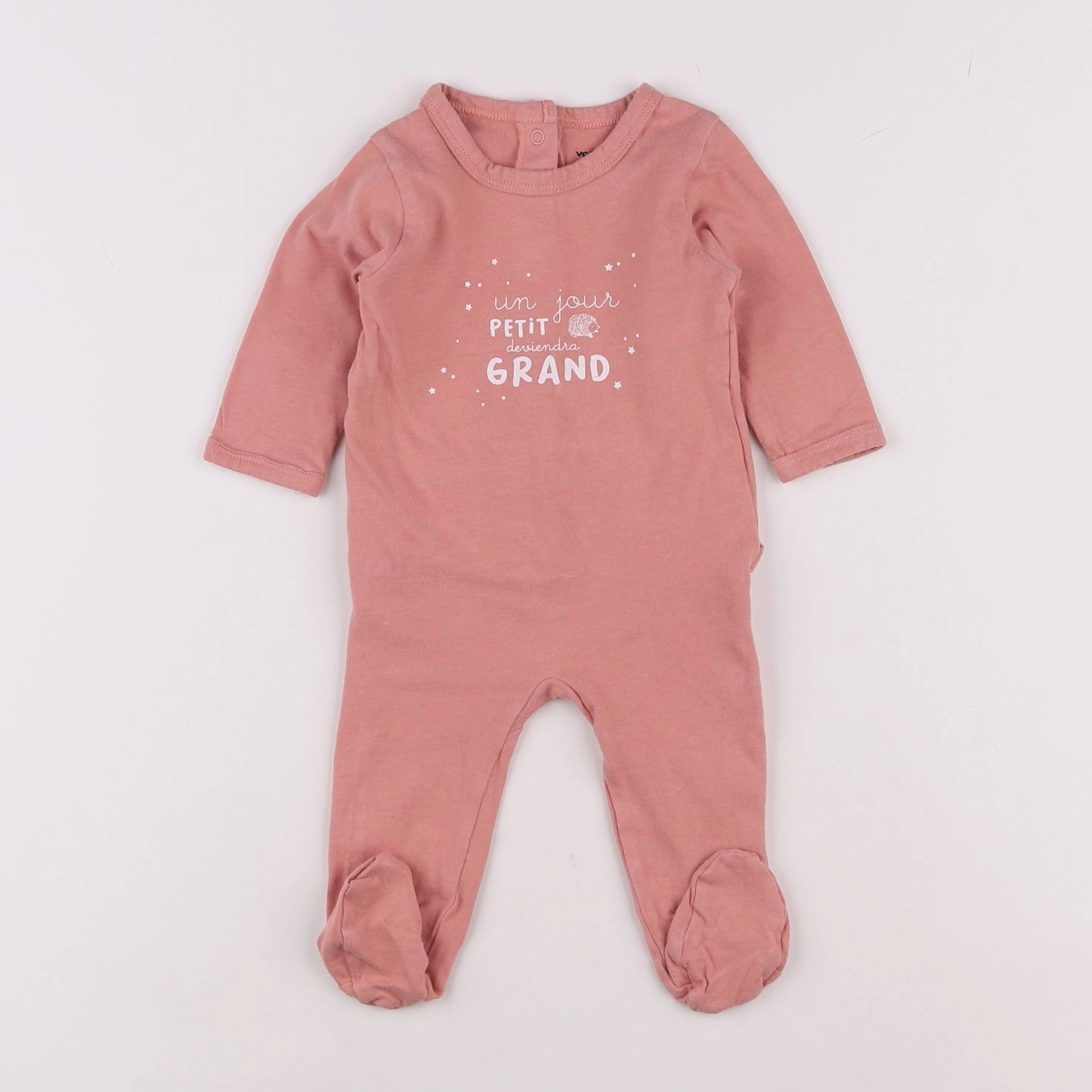 Vertbaudet - pyjama coton rose - 3 mois