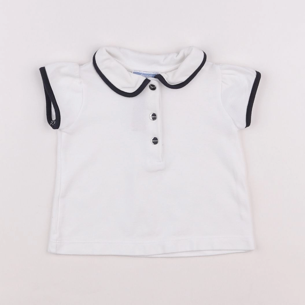 Jacadi - polo blanc - 6 mois