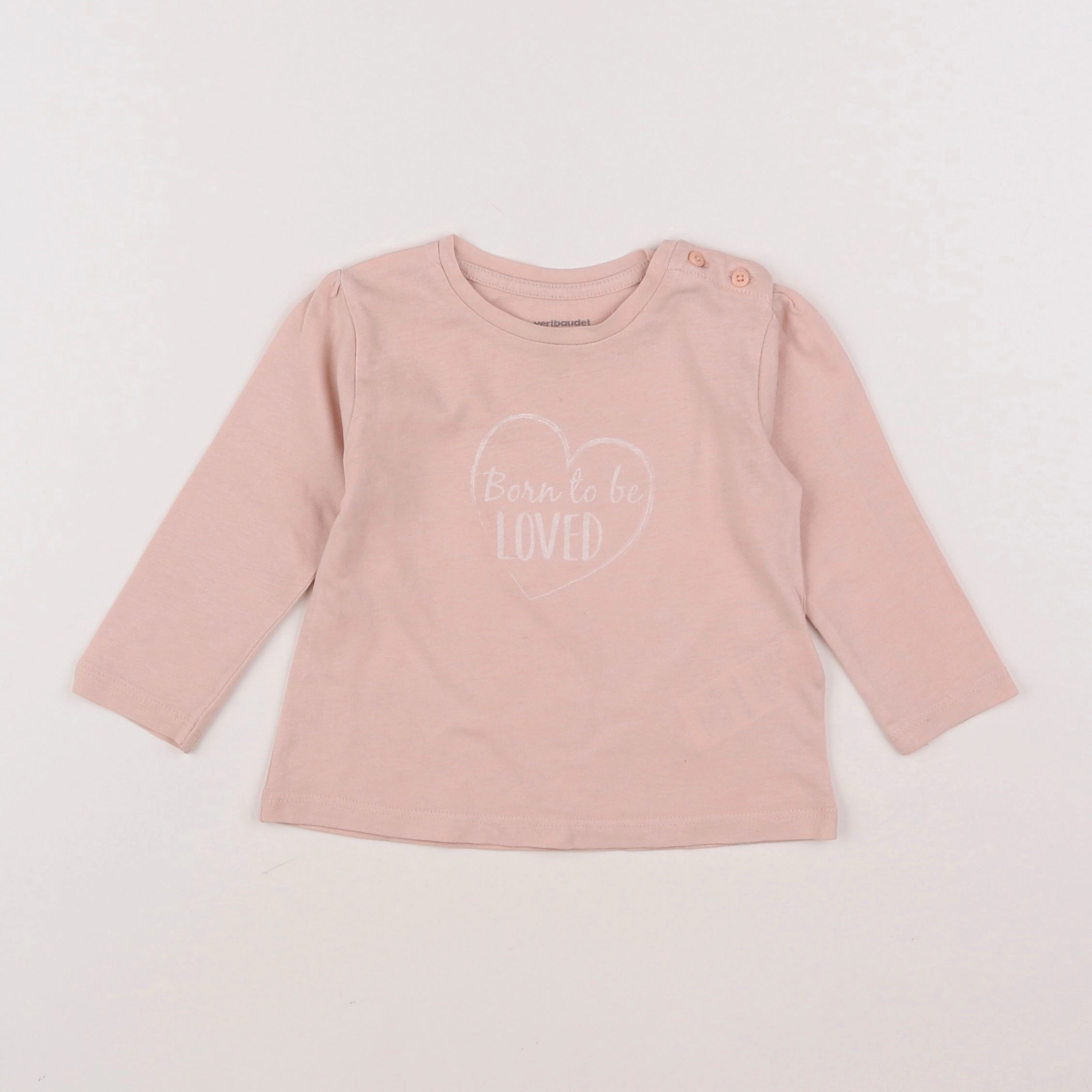 Vertbaudet - tee-shirt rose - 12 mois