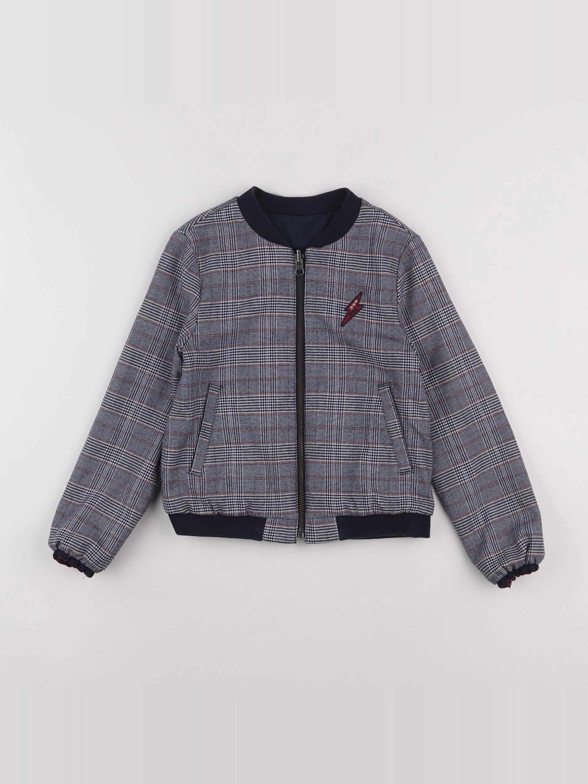 IKKS - veste imprimé au dos gris, bleu - 8 ans