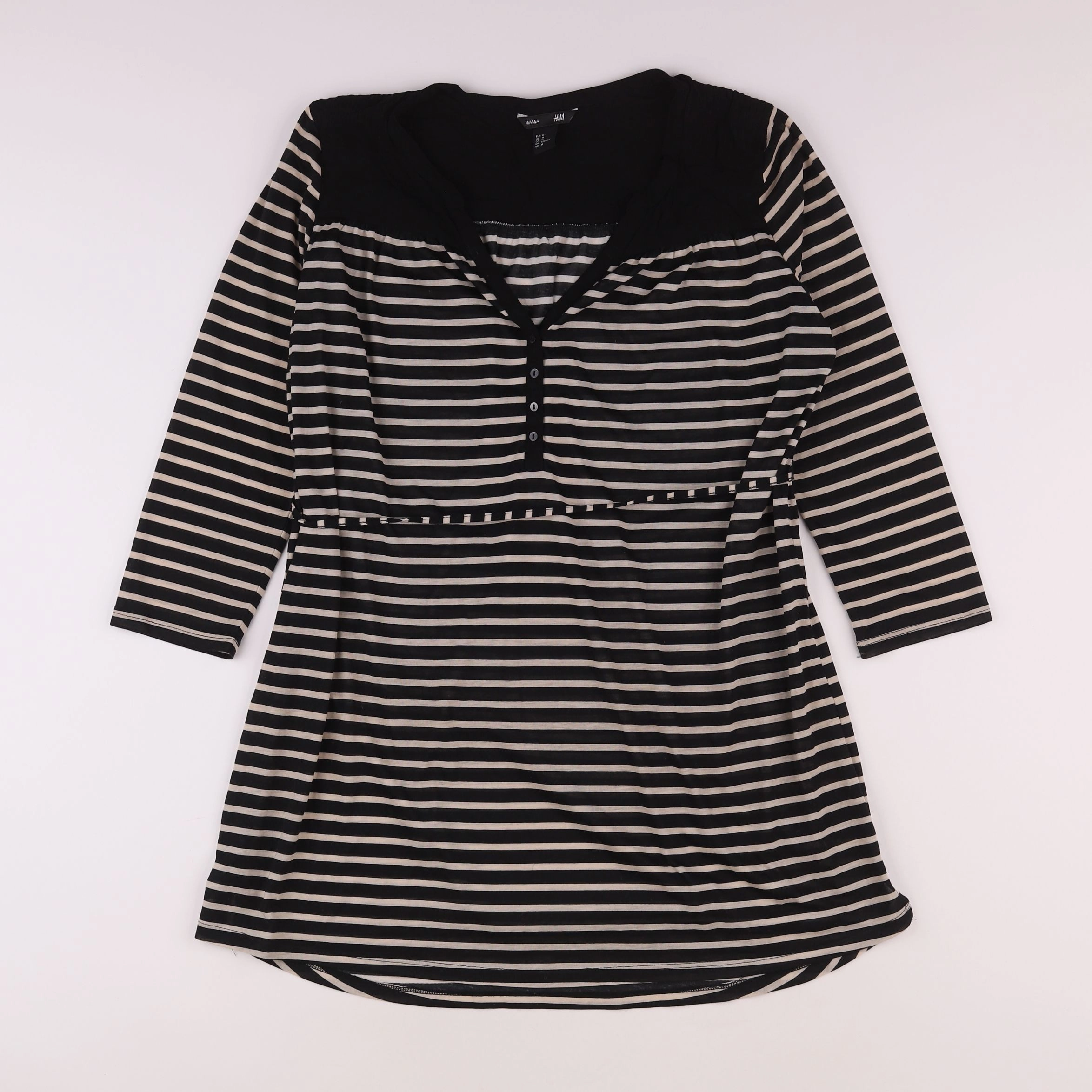 H&M - robe grossesse beige, noir - 40 à 42