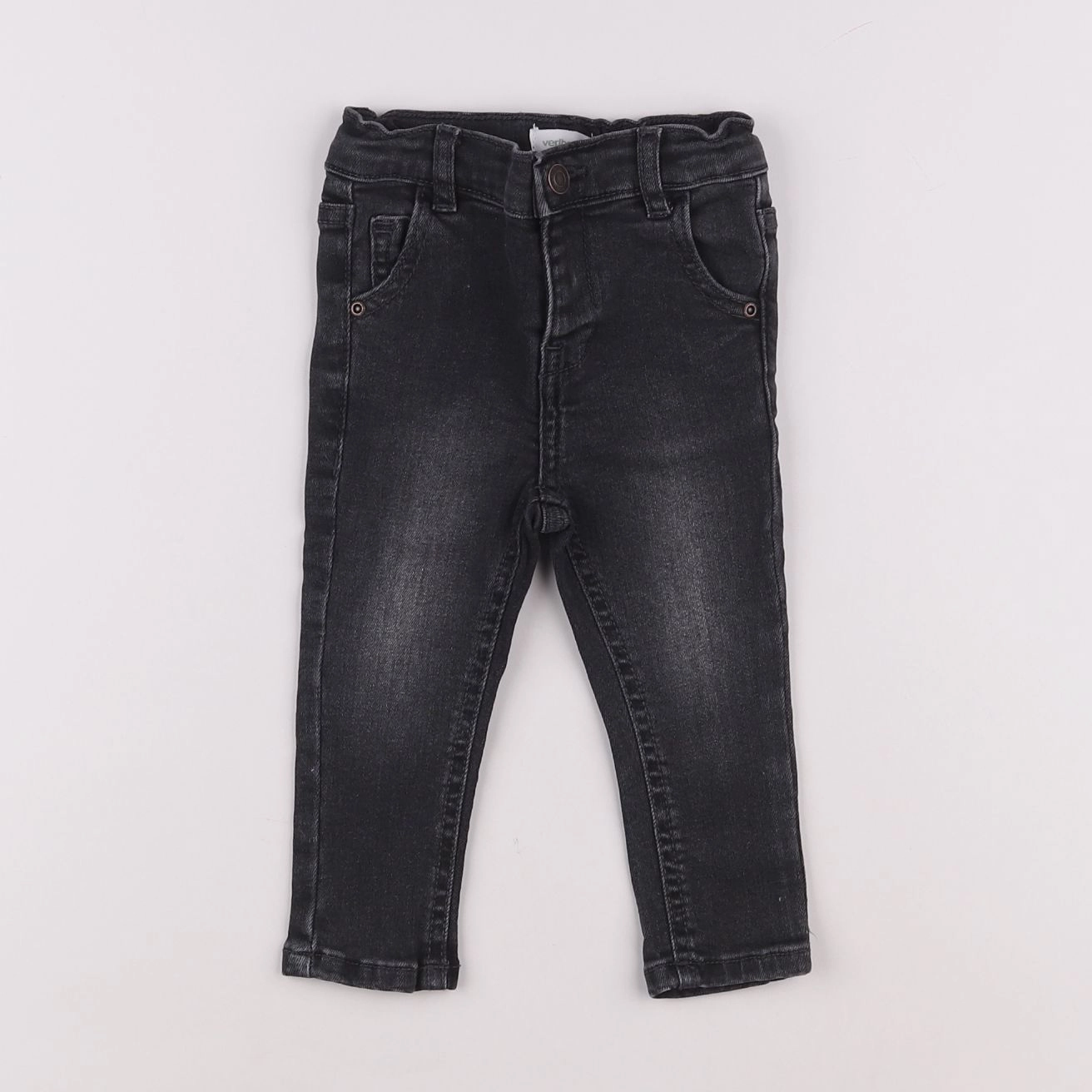 Vertbaudet - jean gris - 6 mois