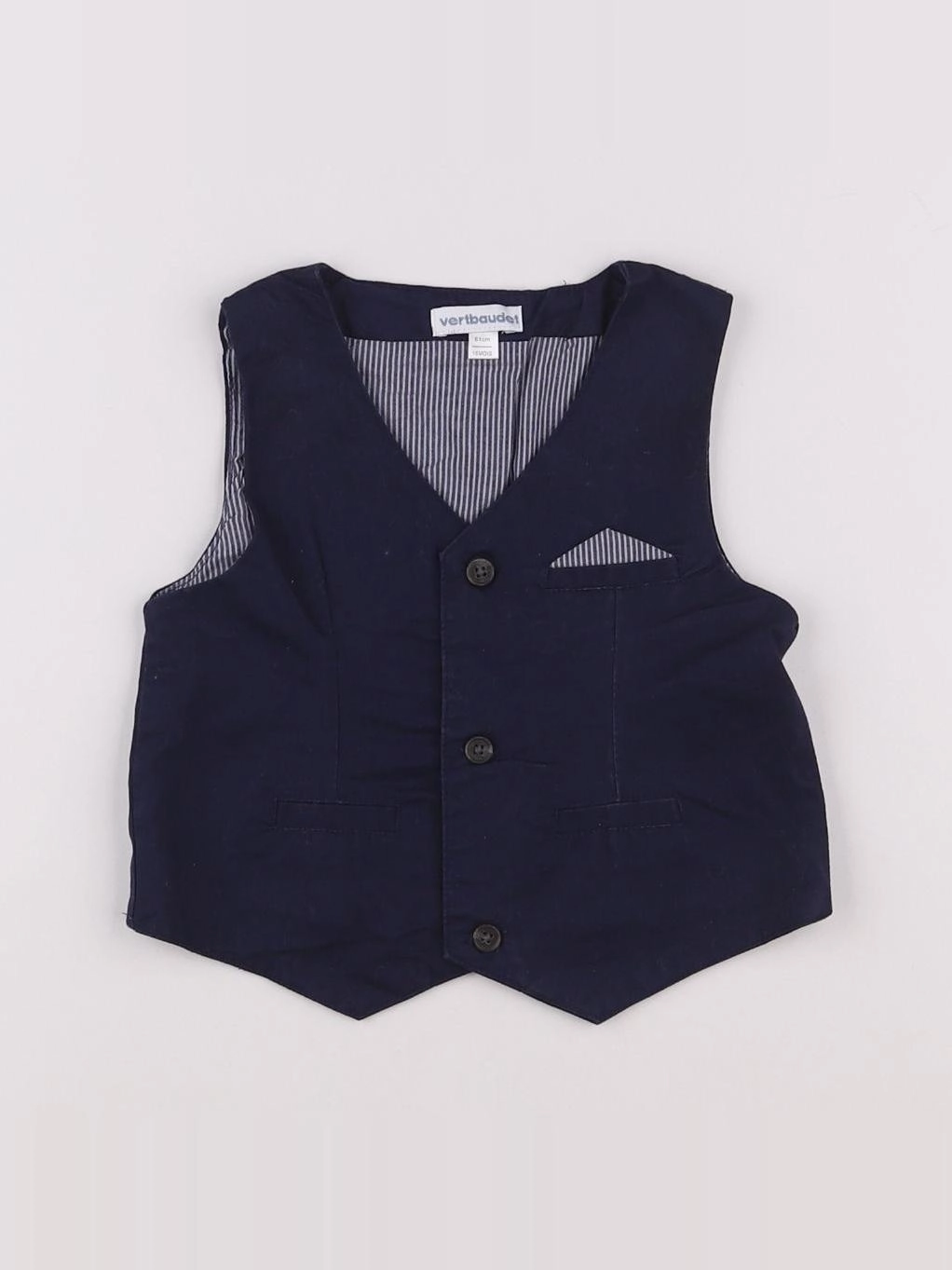 Vertbaudet - gilet bleu - 18 mois