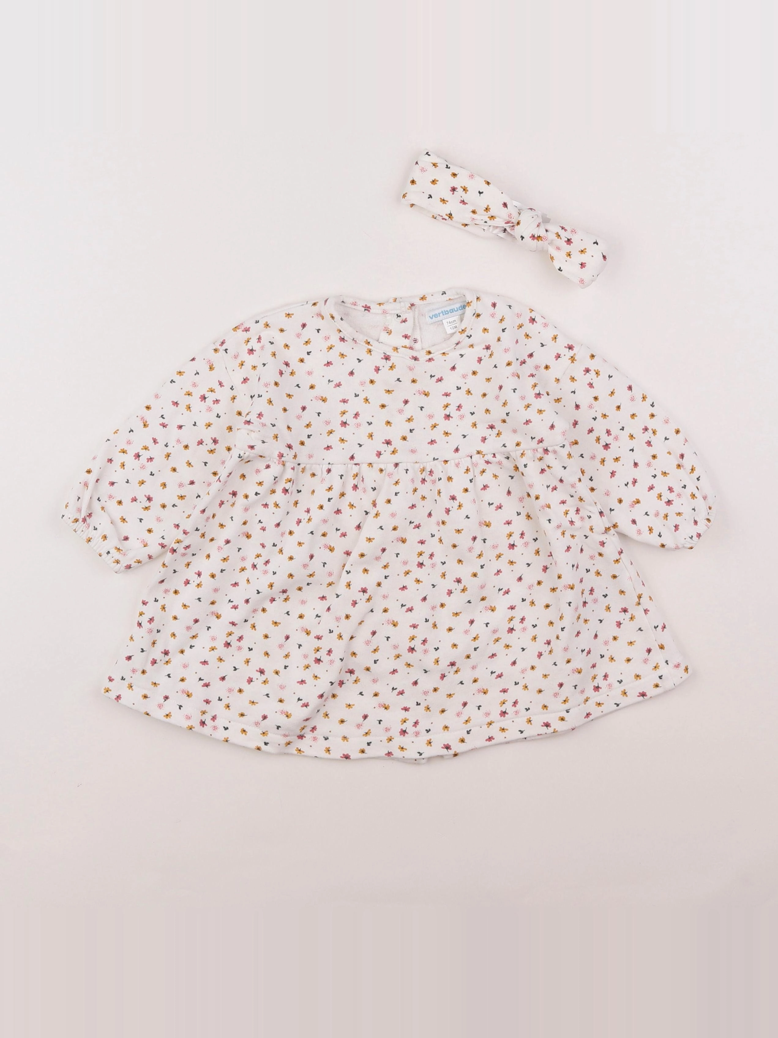 Vertbaudet - ensemble blanc, multicolore - 12 mois