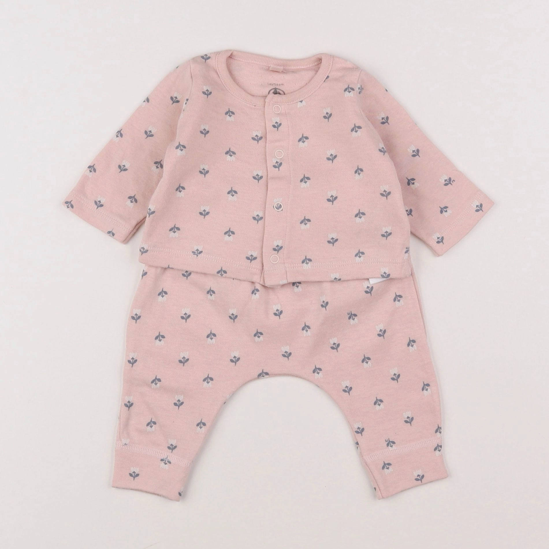 Petit Bateau - ensemble rose - 1 mois