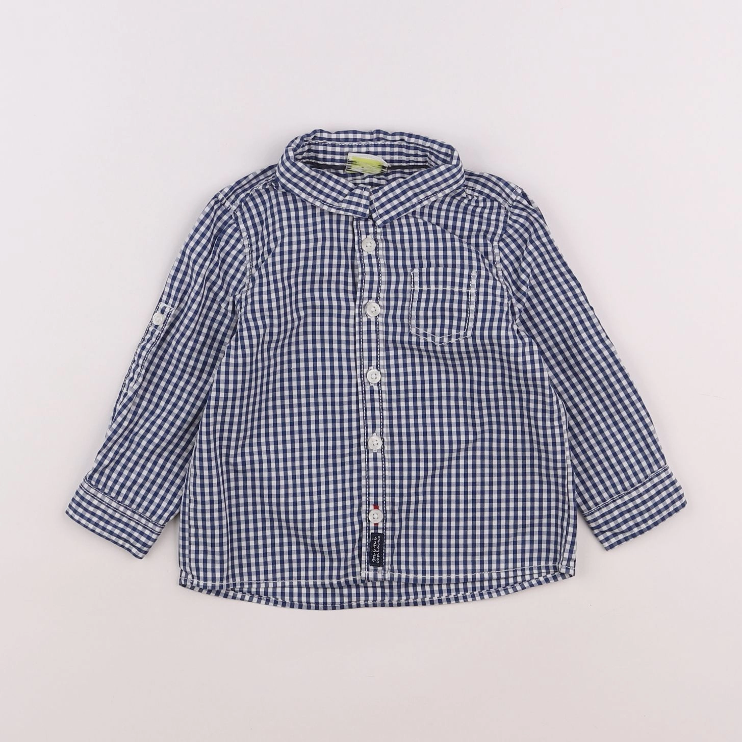 Tape à l'oeil - chemise blanc, bleu - 18 mois