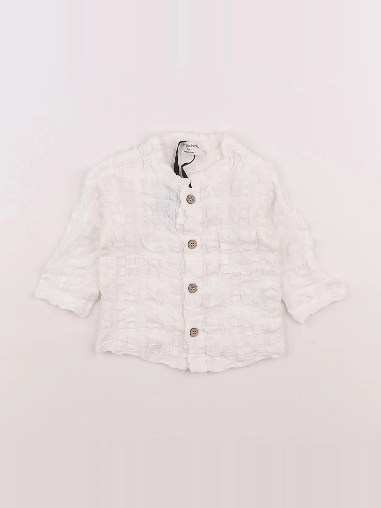 1+ In the family - chemise blanc - 6 mois