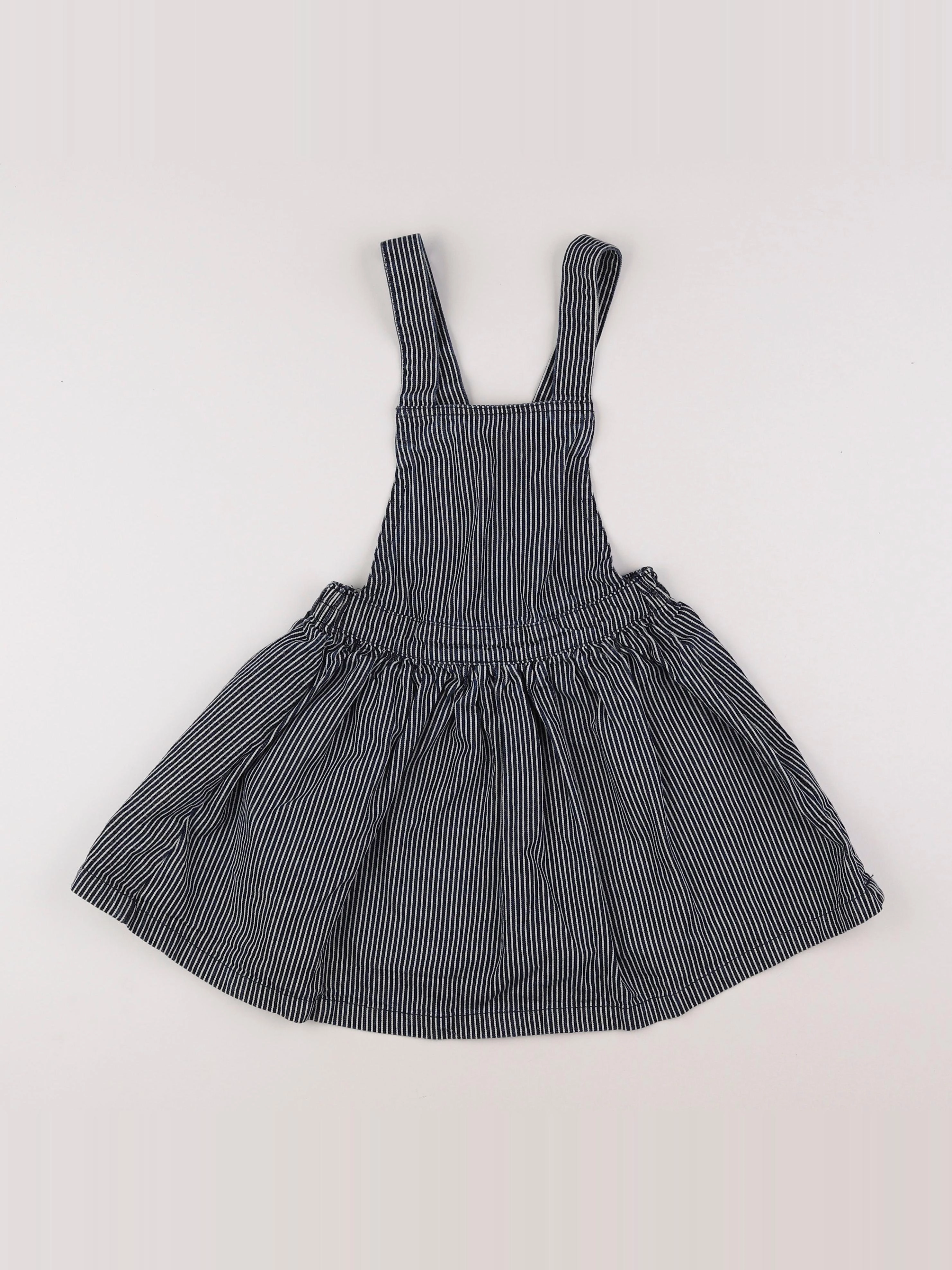 Monoprix - robe bleu, blanc - 6 ans