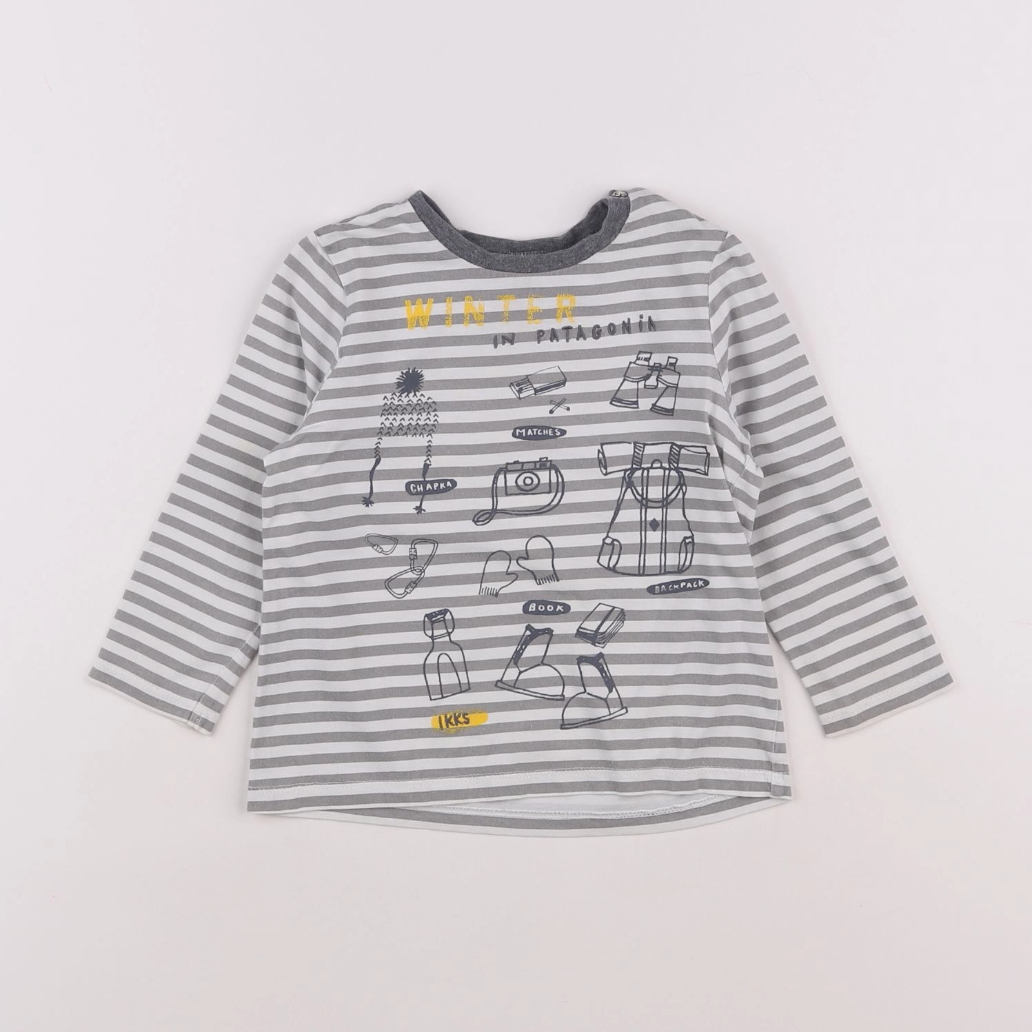 IKKS - tee-shirt gris - 2 ans