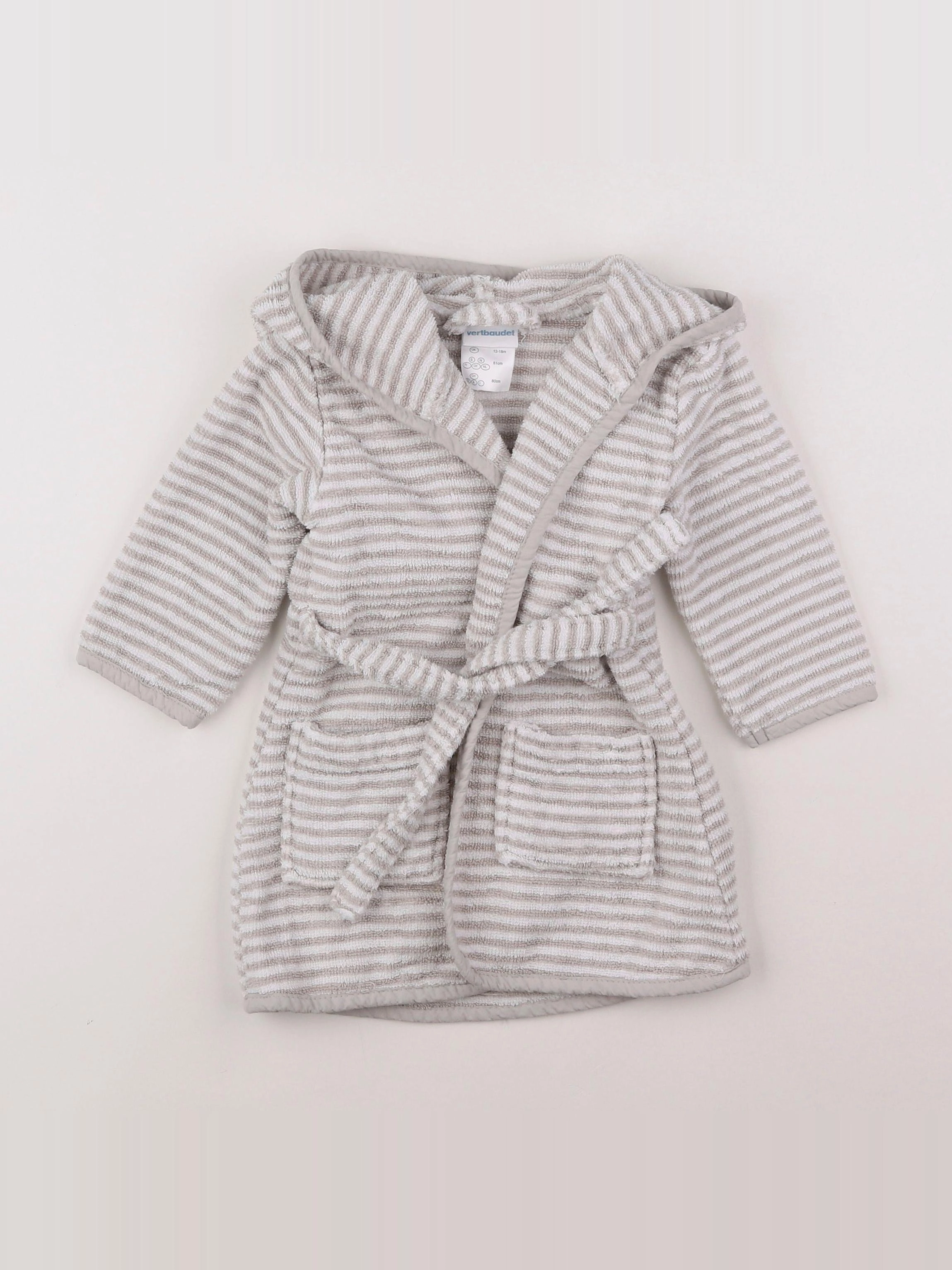 Vertbaudet - peignoir beige - 12/18 mois