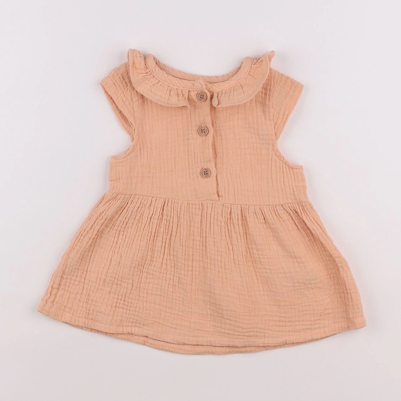 Vertbaudet - robe orange - 6 mois