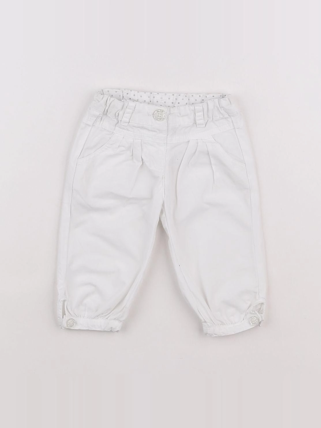 Tape à l'oeil - pantalon blanc - 6 mois