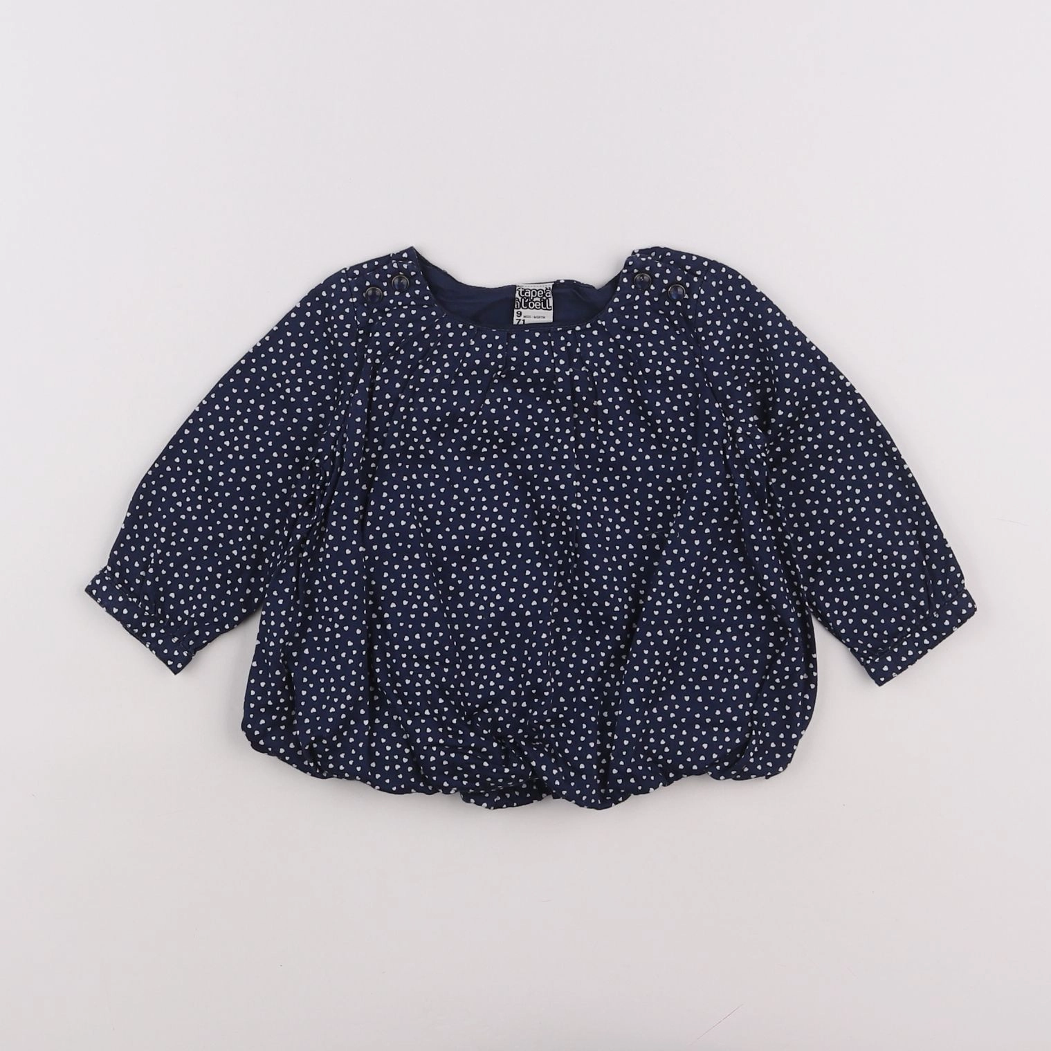 Tape à l'oeil - blouse bleu - 9 mois
