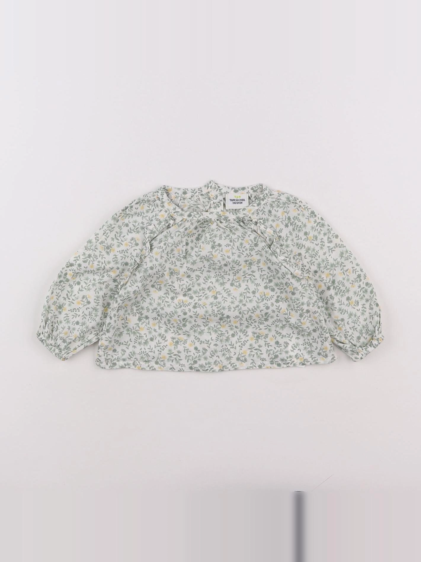 Tape à l'oeil - blouse vert - 3 mois