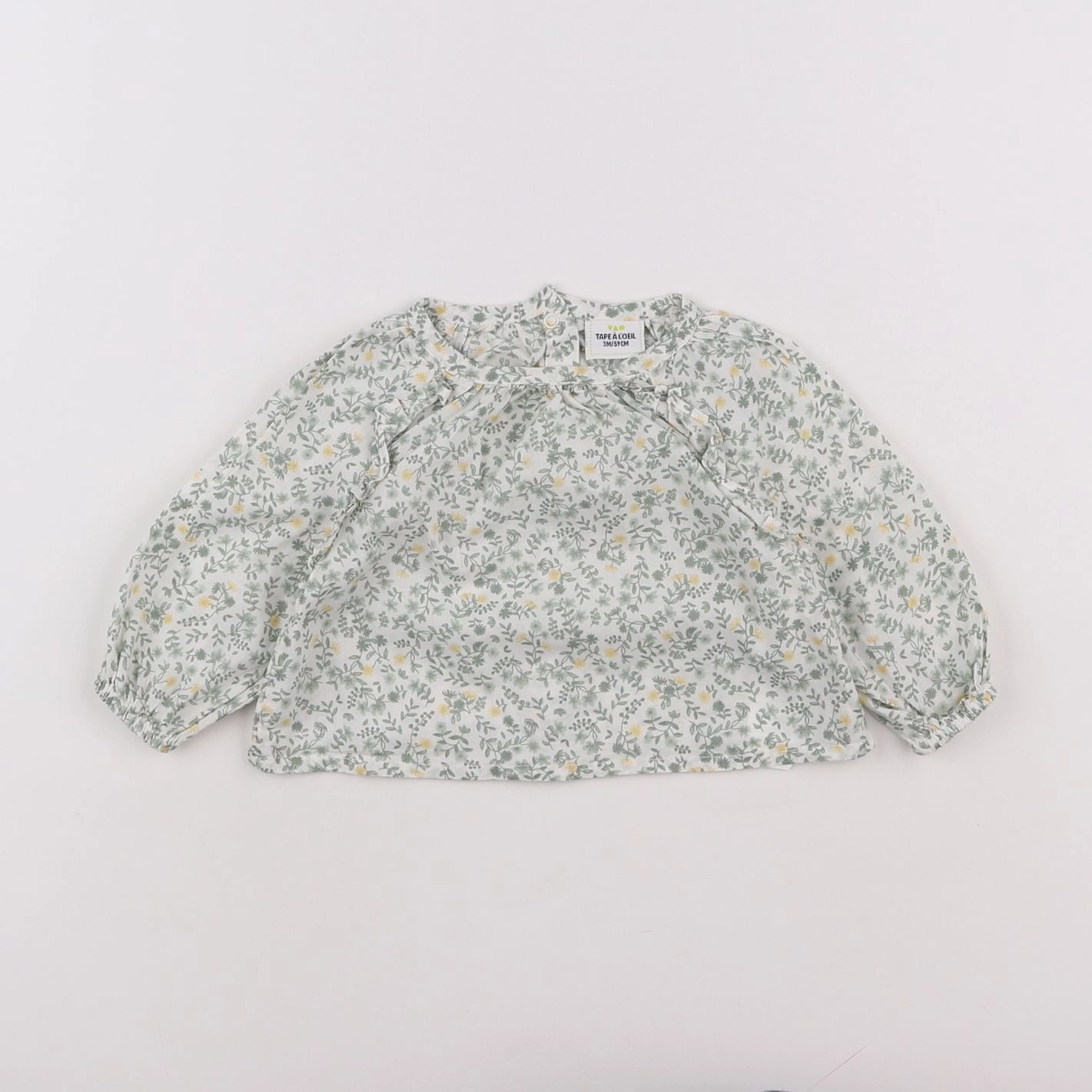 Tape à l'oeil - blouse vert - 3 mois