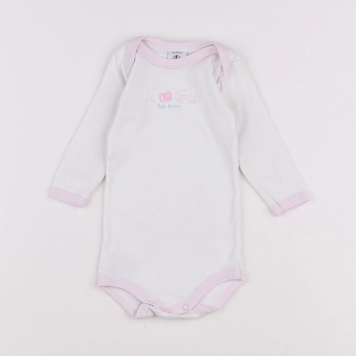 Petit Bateau - body blanc - 3 mois
