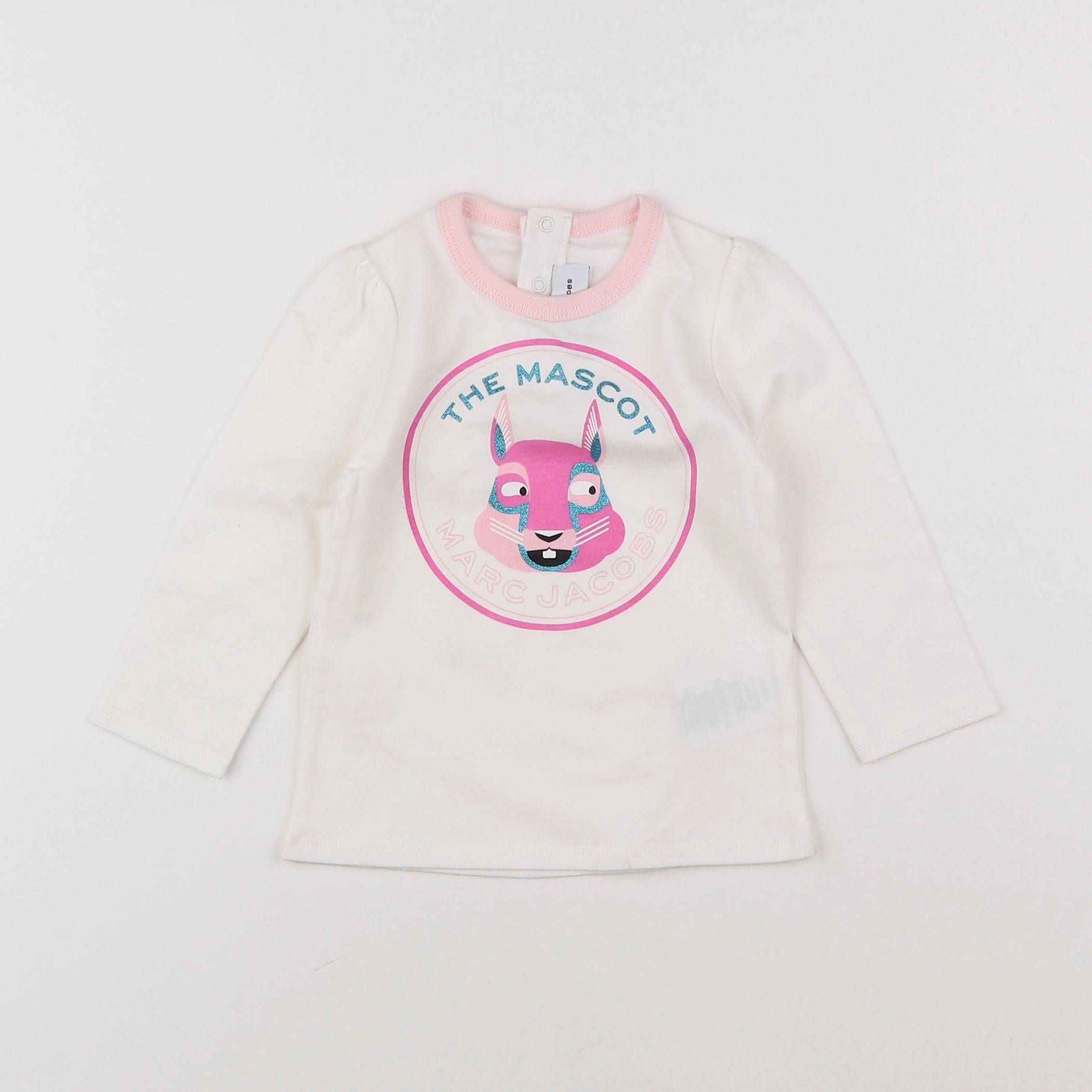 Little marc jacobs - tee-shirt blanc, rose - 12 mois