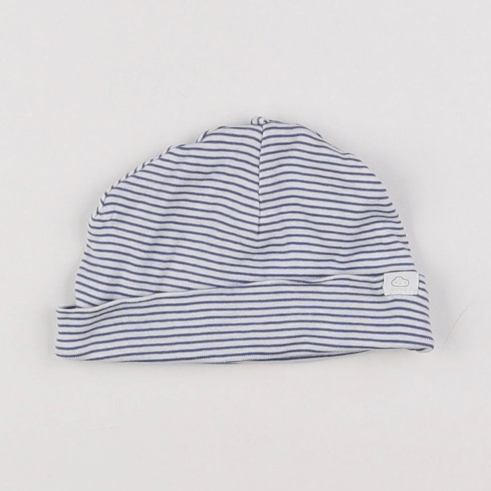 Zara - bonnet de naissance bleu, blanc - 6/9 mois