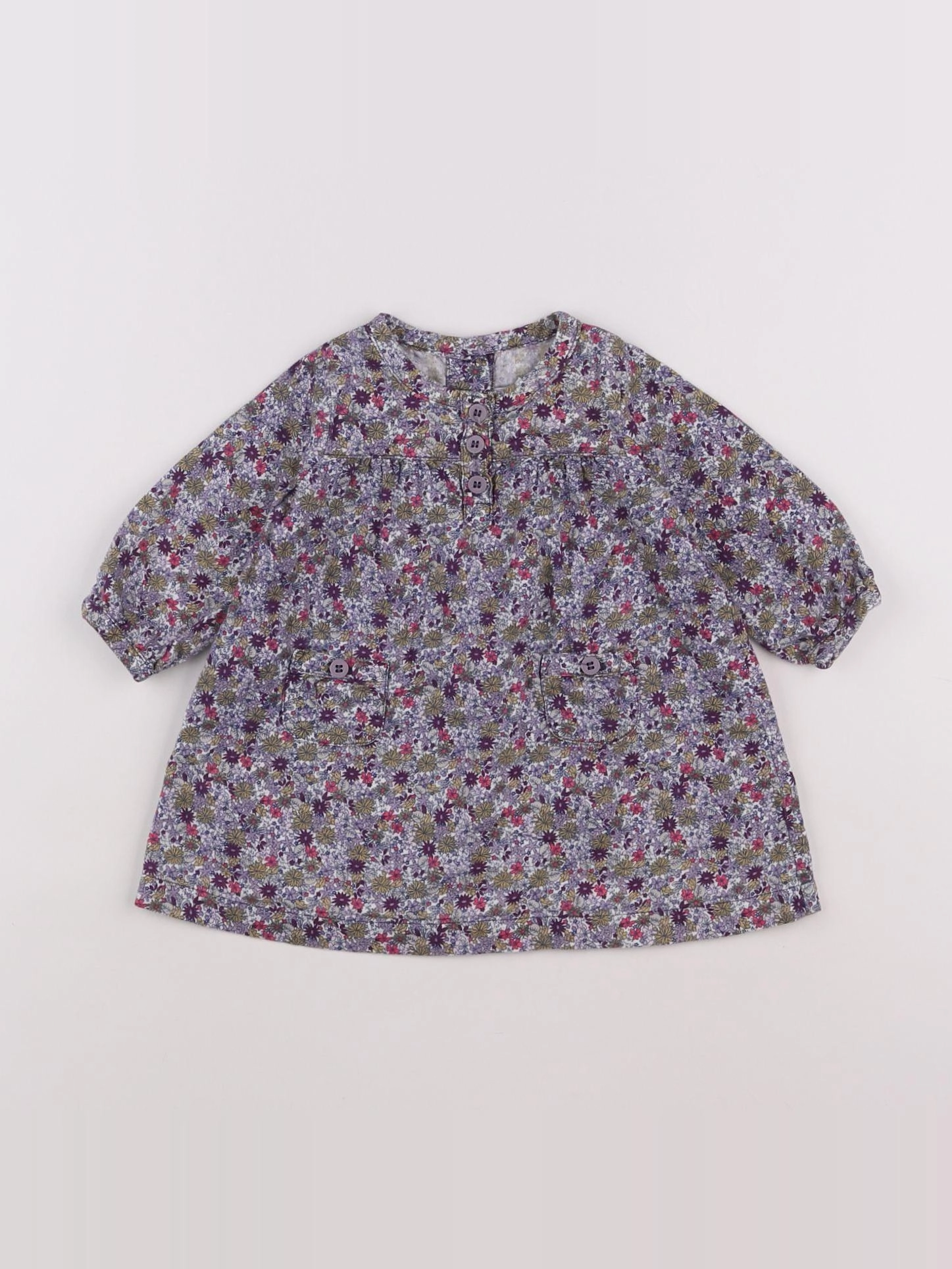 Petit Bateau - robe violet - 3 mois