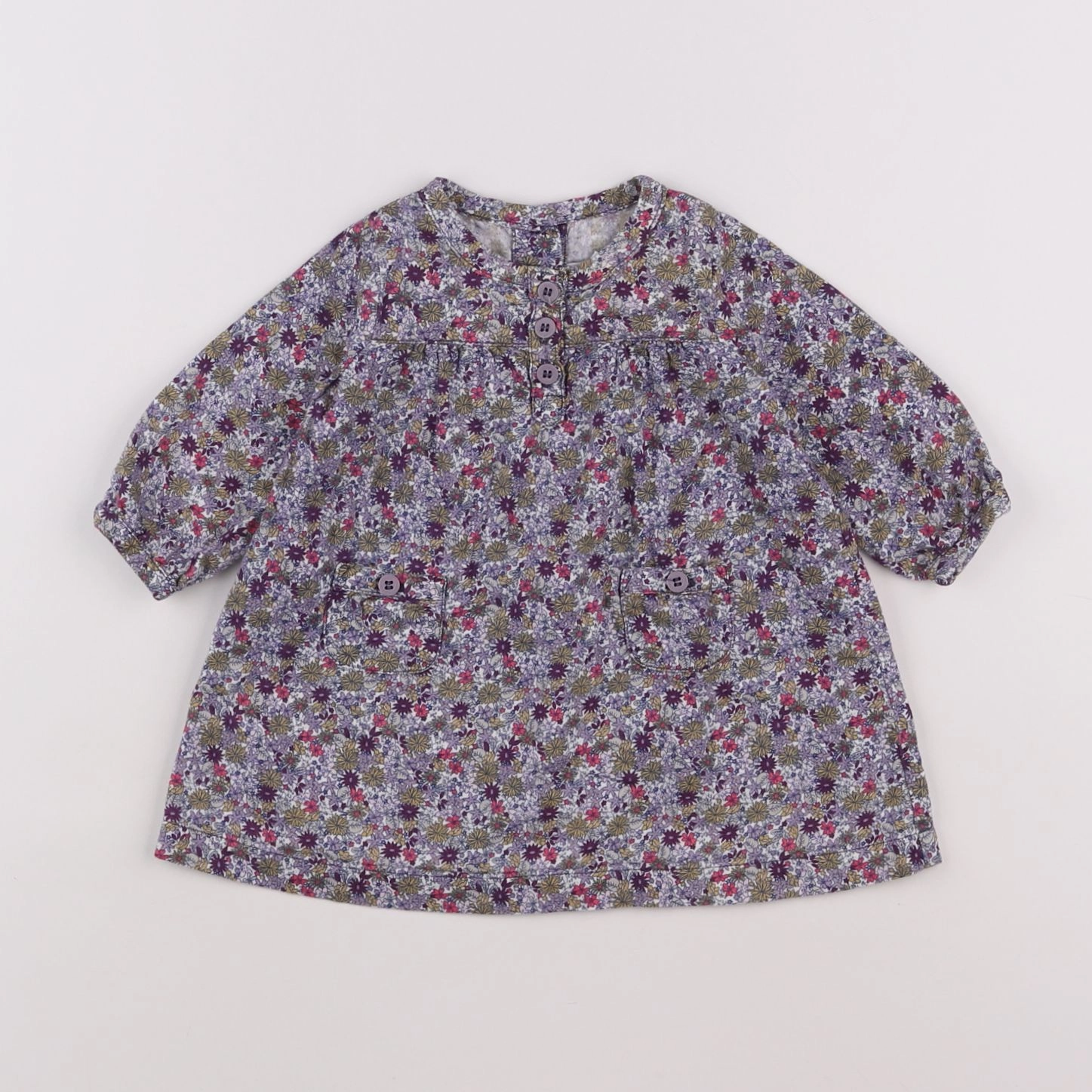 Petit Bateau - robe violet - 3 mois